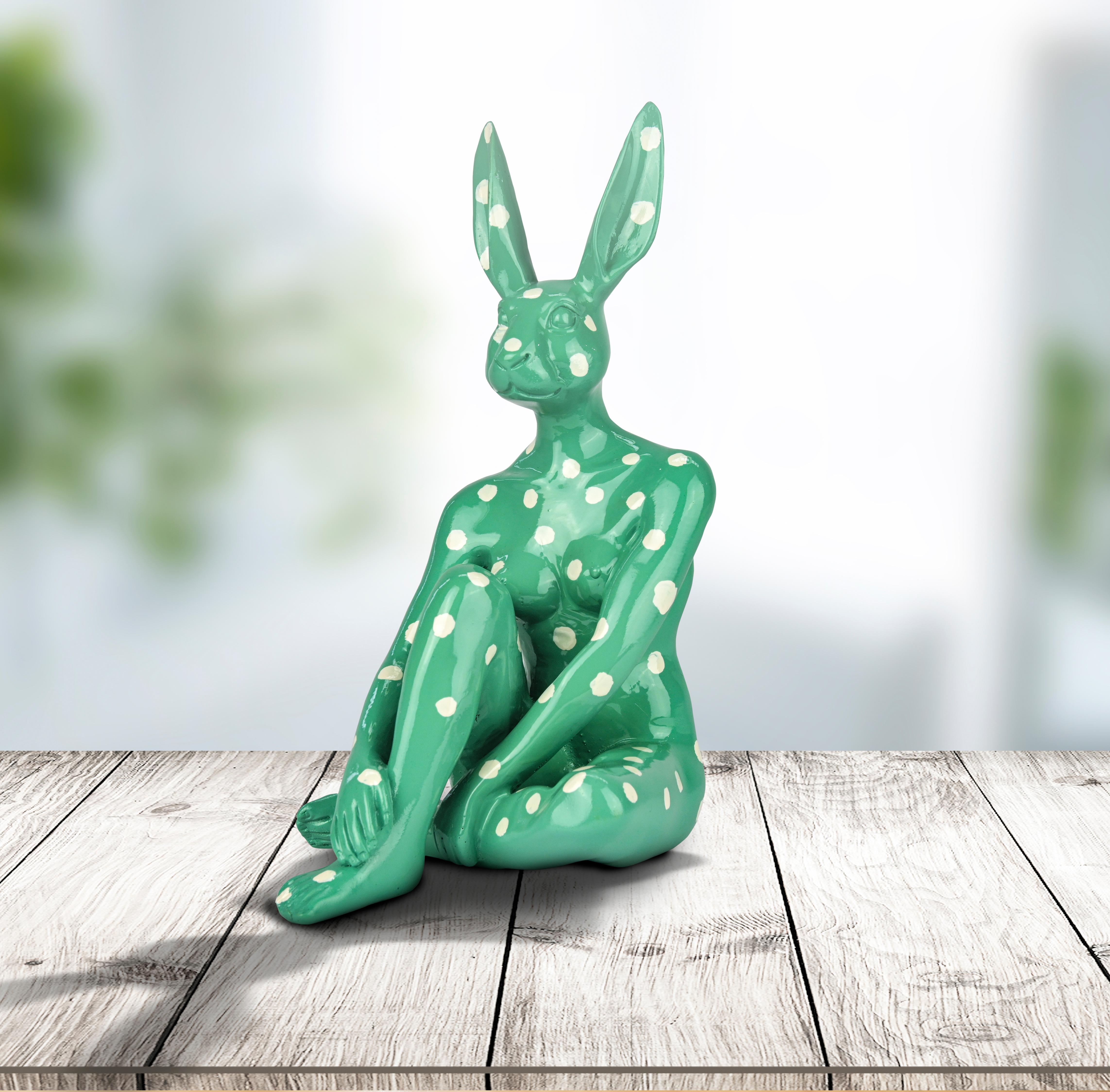 Resin Animal Sculpture - Pop - Gillie & Marc - Mini Rabbit Dog - Polka Dot - Set 4