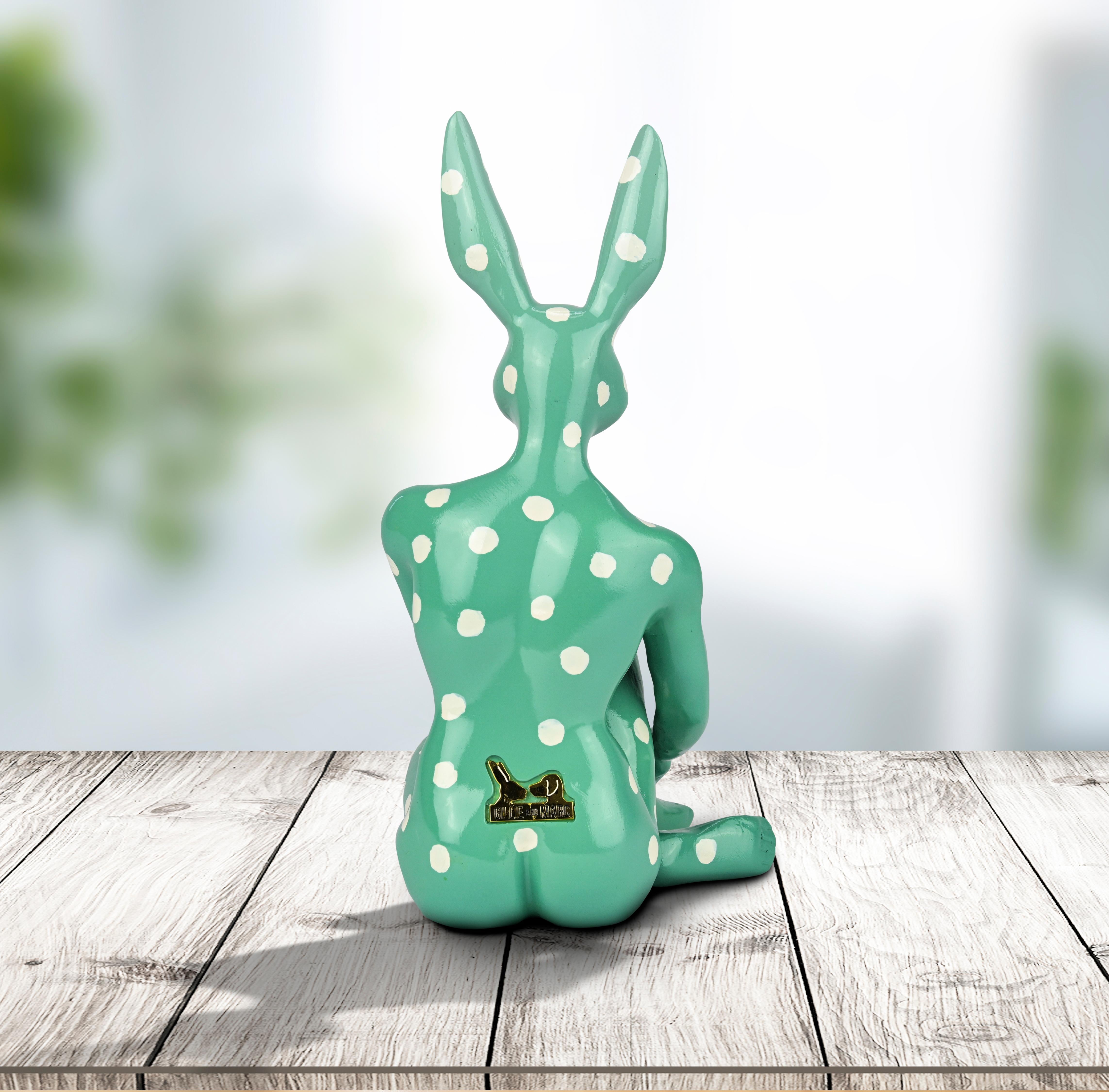 Resin Animal Sculpture - Pop - Gillie & Marc - Mini Rabbit Dog - Polka Dot - Set 5