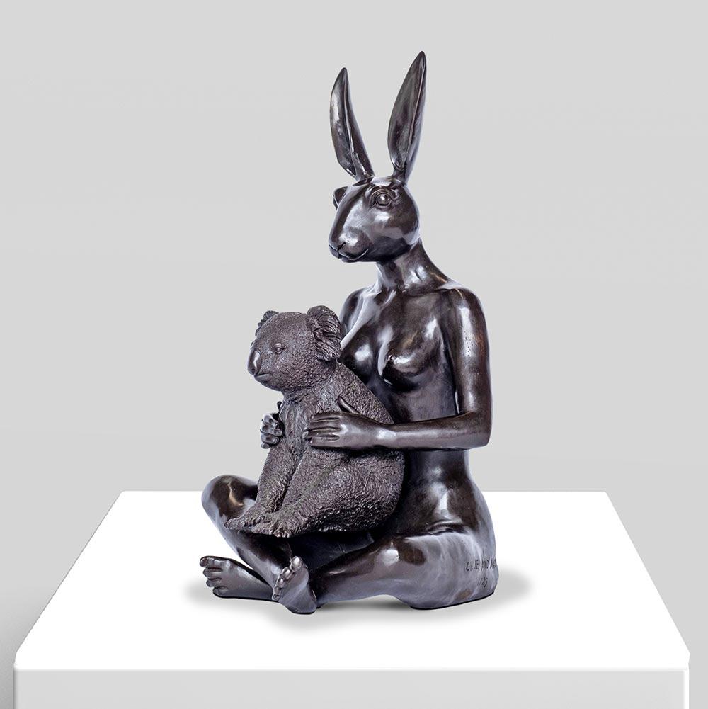 Sculpture - Art - Bronze - Gillie and Marc - Dog - Rabbit - Nude - Koala - Love