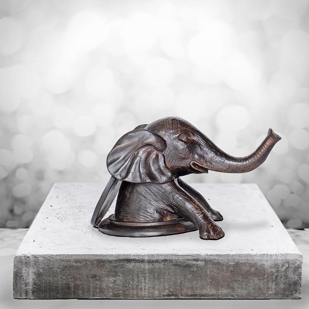 Bronze Animal Sculpture - Gillie and Marc - Elephant - Manhole - Come out For Sale 2