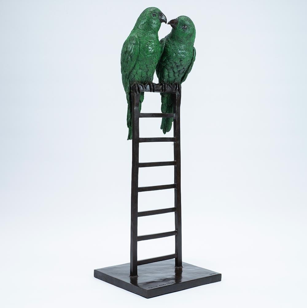 Sculpture - Art - Bronze - Gillie and Marc - Love Birds - Ladder - Wildlife 