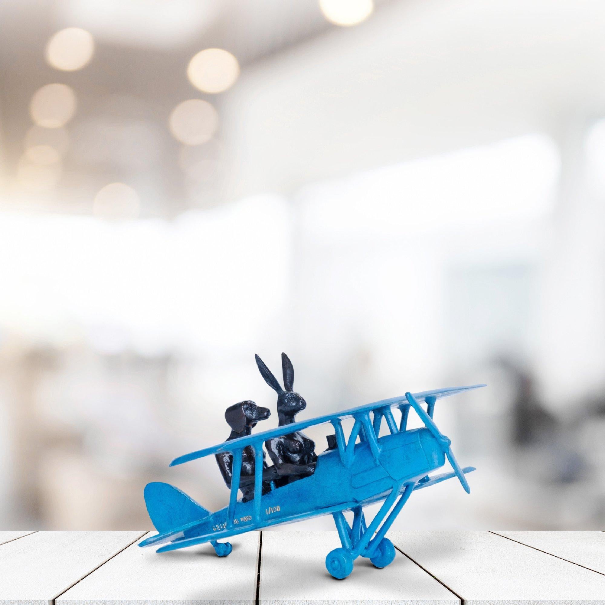 Title: They were flying high (Miniature Blue Tiger Moth Plane)
Authentic bronze sculpture
Limited Edition

World Famous Contemporary Artists: Husband and wife team, Gillie and Marc, are New York and Sydney-based contemporary artists who collaborate