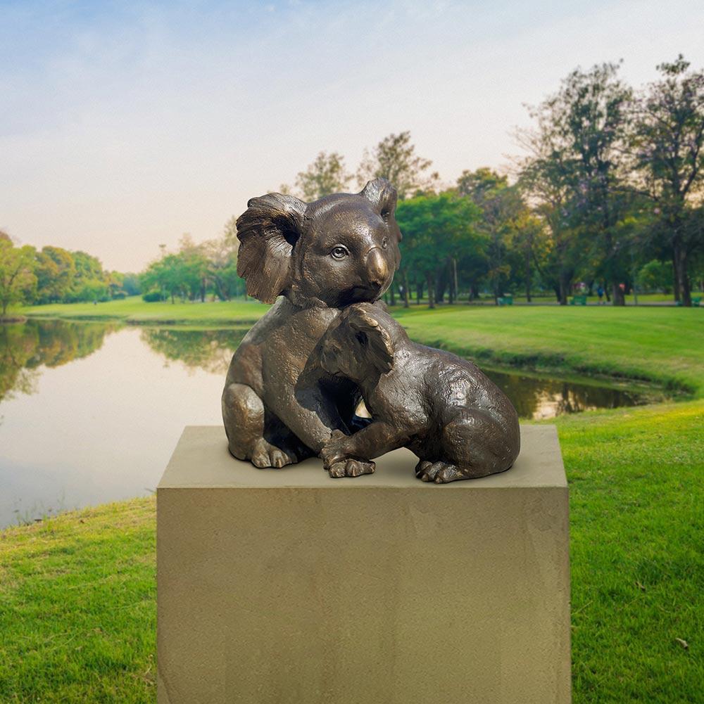 Title: The embrace of love (Koala mum and baby)
Authentic bronze sculpture
Limited Edition

World Famous Contemporary Artists: Husband and wife team, Gillie and Marc, are New York and Sydney-based contemporary artists who collaborate to create