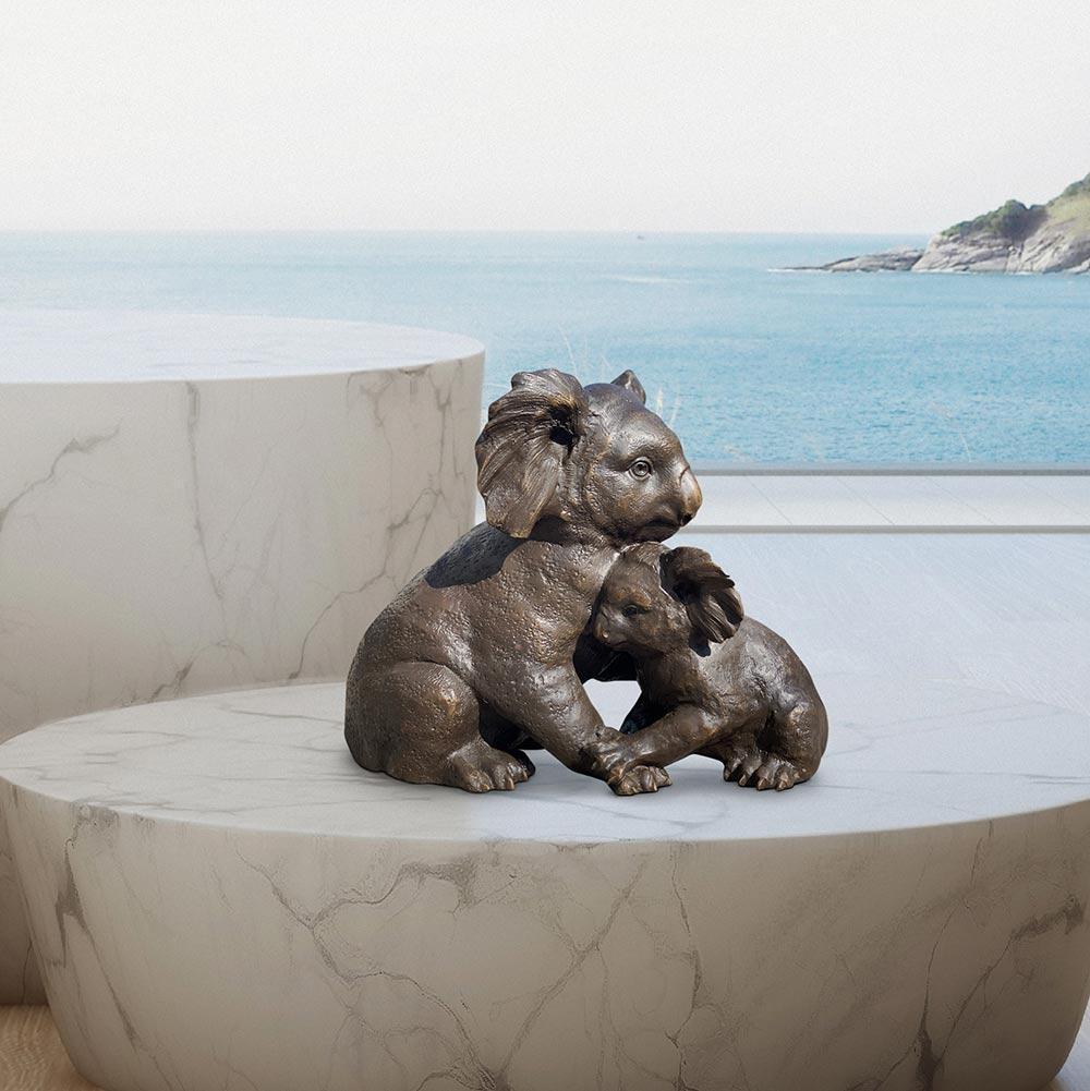 Animal Sculpture - Bronze - Gillie and Marc - Mini - Koala - Love  For Sale 1