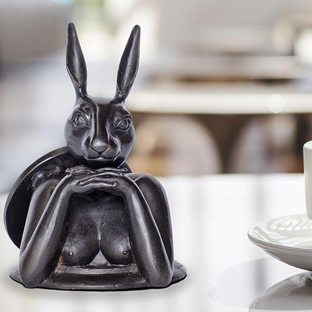 Gillie and Marc Schattner Figurative Sculpture - Bronze Animal Sculpture - Art - Gillie and Marc - Rabbit - Manhole - Pocket
