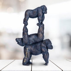 Sculpture - Art - Bronze Patina - Gillie and Marc - Gorilla - Tower - Wildlife