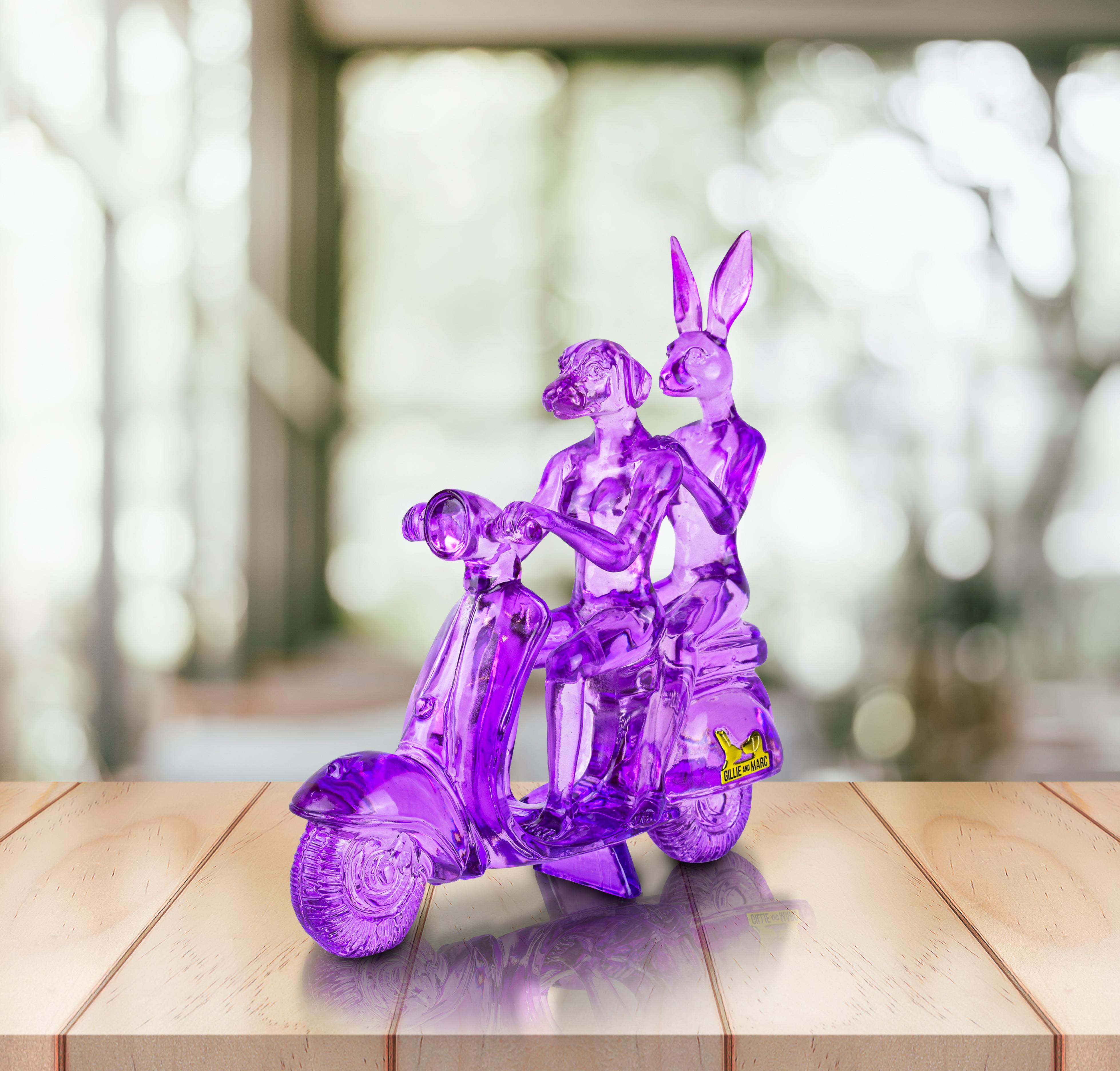 Animal Sculpture - Pop - Gillie & Marc - Vespa - Dogman - Rabbitwoman - Purple 2