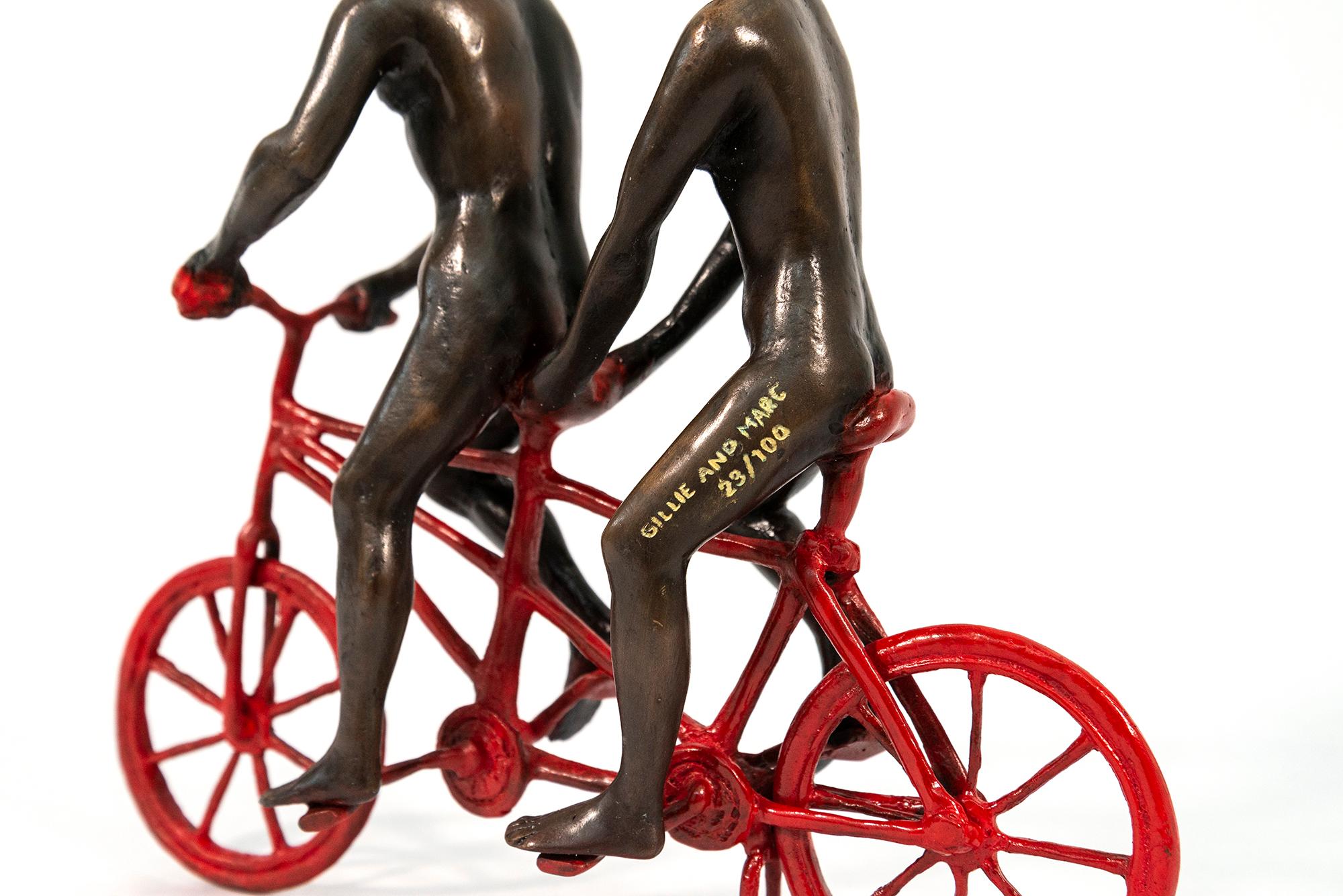 They loved riding together in Paris 23/100 - figurative, bronze sculpture For Sale 1