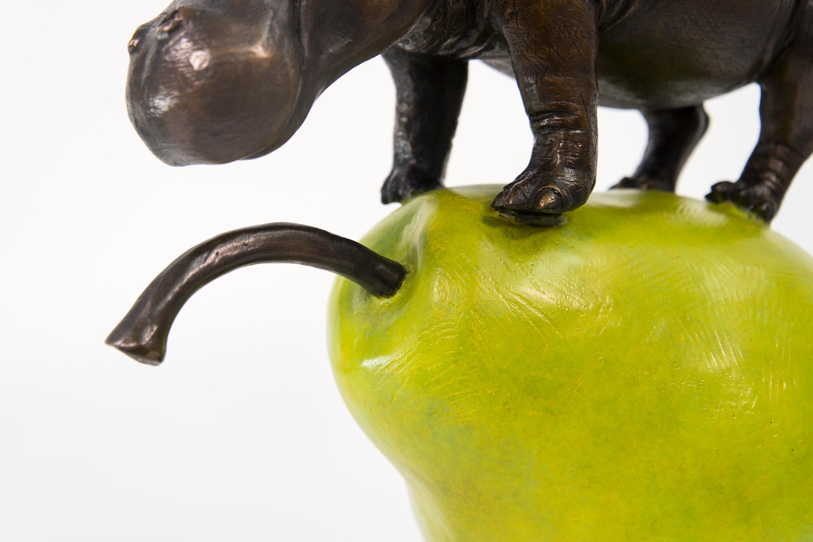 They Were The Perfect Pear 10/10 - playful, contemporary, bronze sculpture 2