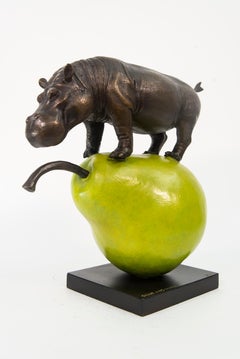 They Were The Perfect Pear 10/10 - playful, contemporary, bronze sculpture