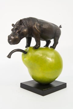 They Were The Perfect Pear Ed. 10/10 - playful, figurative, bronze sculpture