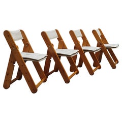 Gillis Lundgren for Ikea Set of 4 Kon-Tiki Folding Chairs, 1970s