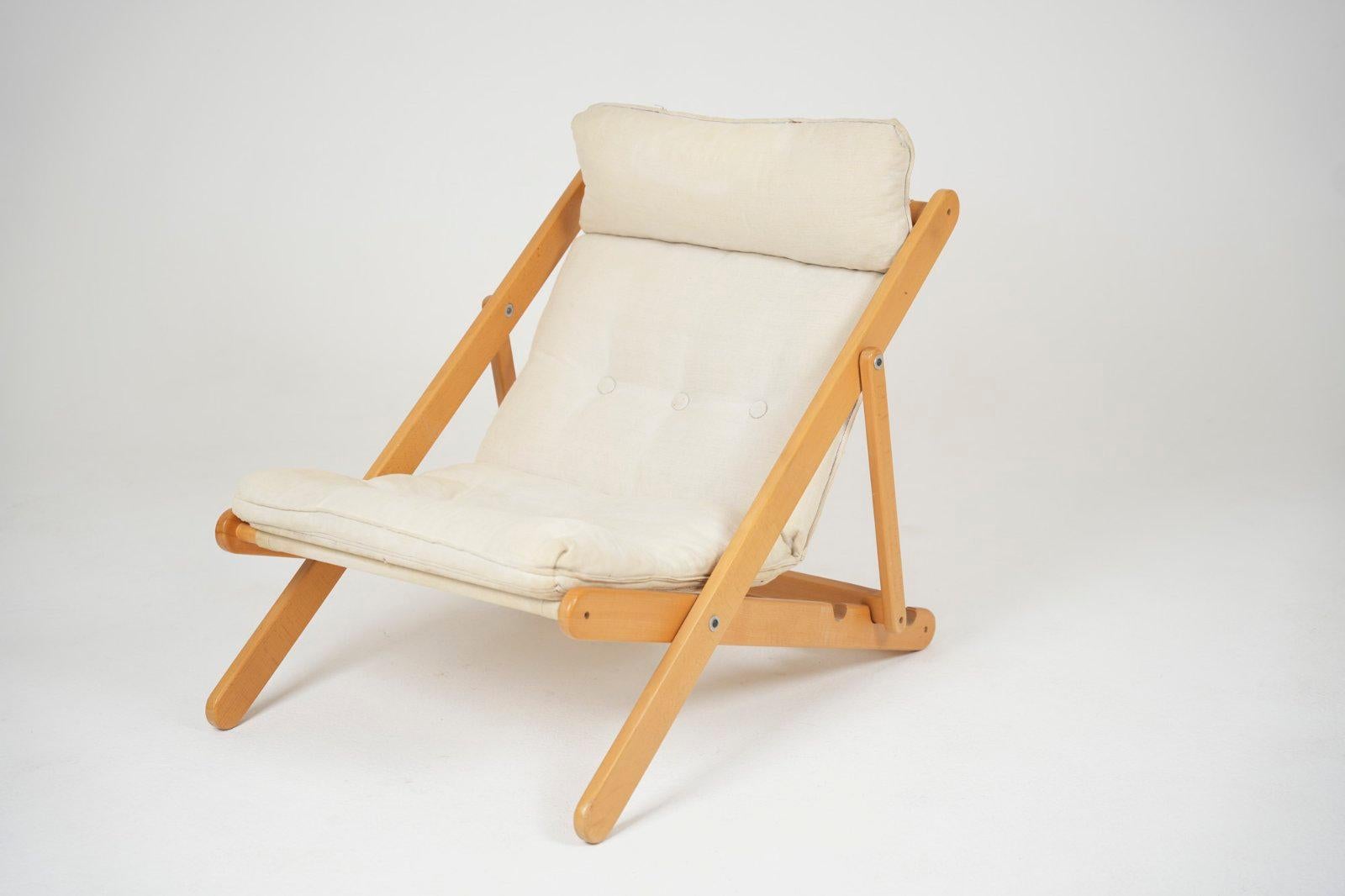 Gillis Lundgren KON TIKI Folding Longue Chair for IKEA 1970s For