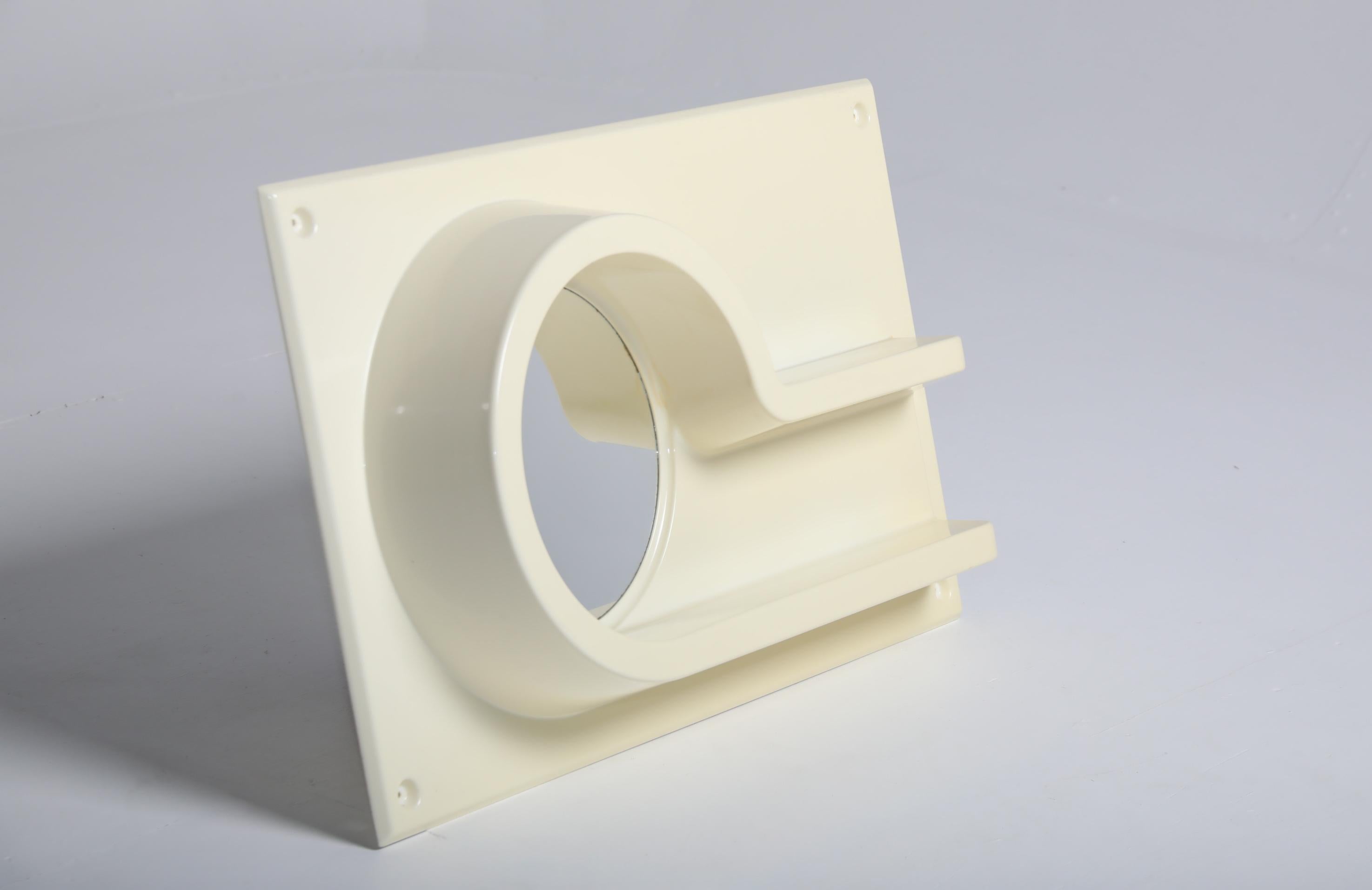 Mid-Century Modern Gillis Lundgren Wall Mirror with Integrated Shelf for IKEA, 1970s For Sale