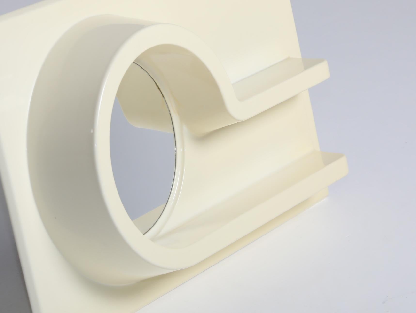 Late 20th Century Gillis Lundgren Wall Mirror with Integrated Shelf for IKEA, 1970s For Sale