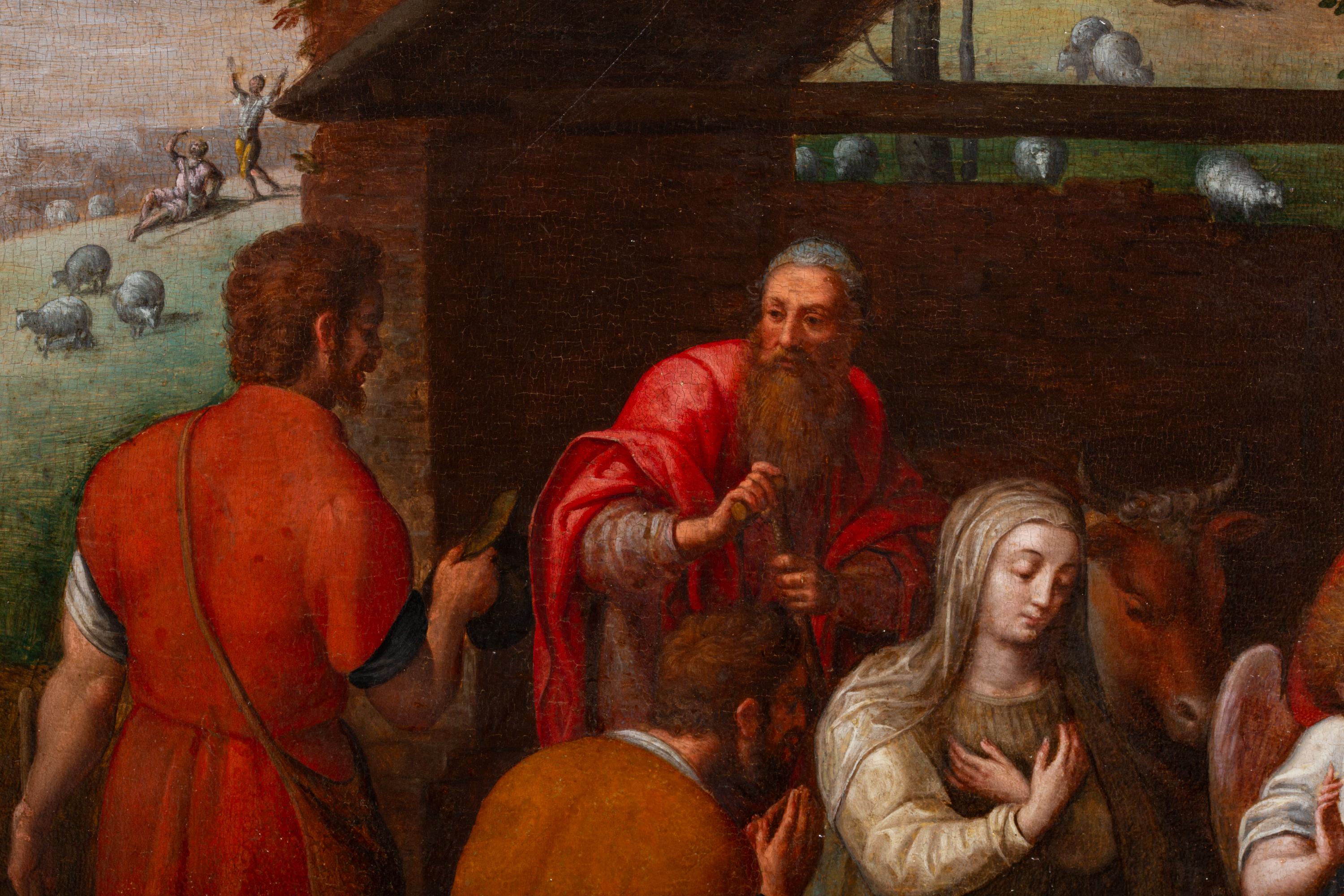 Adorazione dei pastori di Gillis Mostaert (1534 - 1598) Rinascimento fiammingo in vendita 9