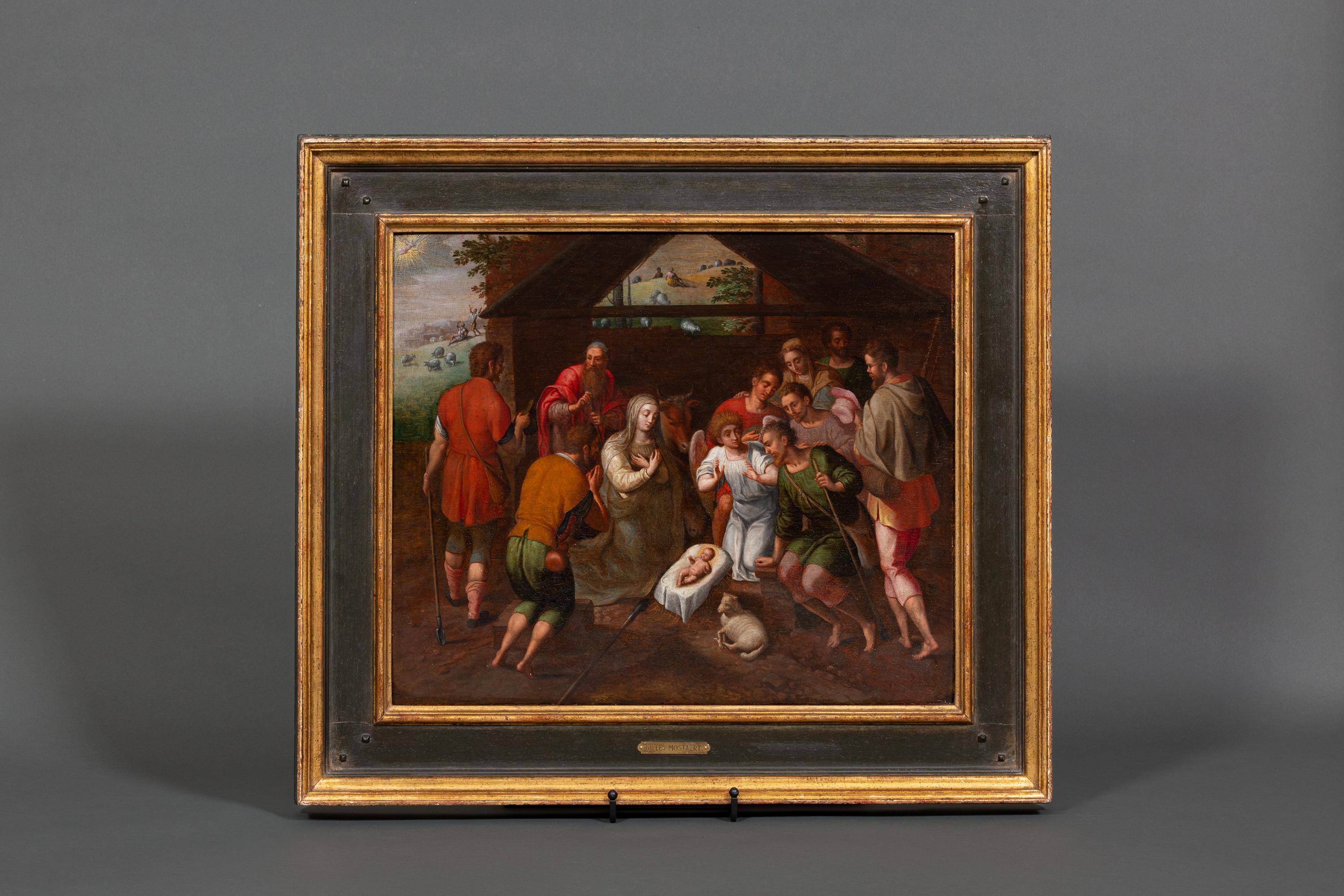 Adorazione dei pastori di Gillis Mostaert (1534 - 1598) Rinascimento fiammingo in vendita 2
