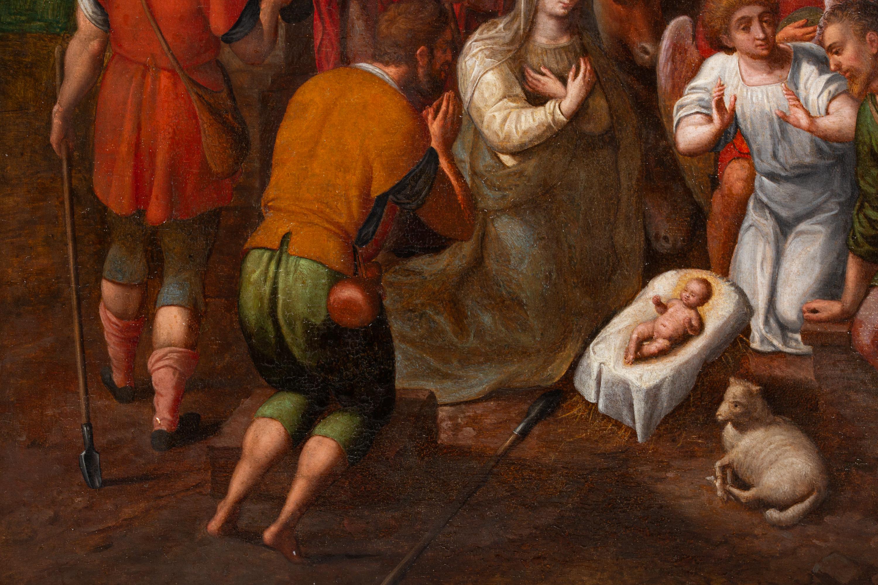 Adorazione dei pastori di Gillis Mostaert (1534 - 1598) Rinascimento fiammingo in vendita 6