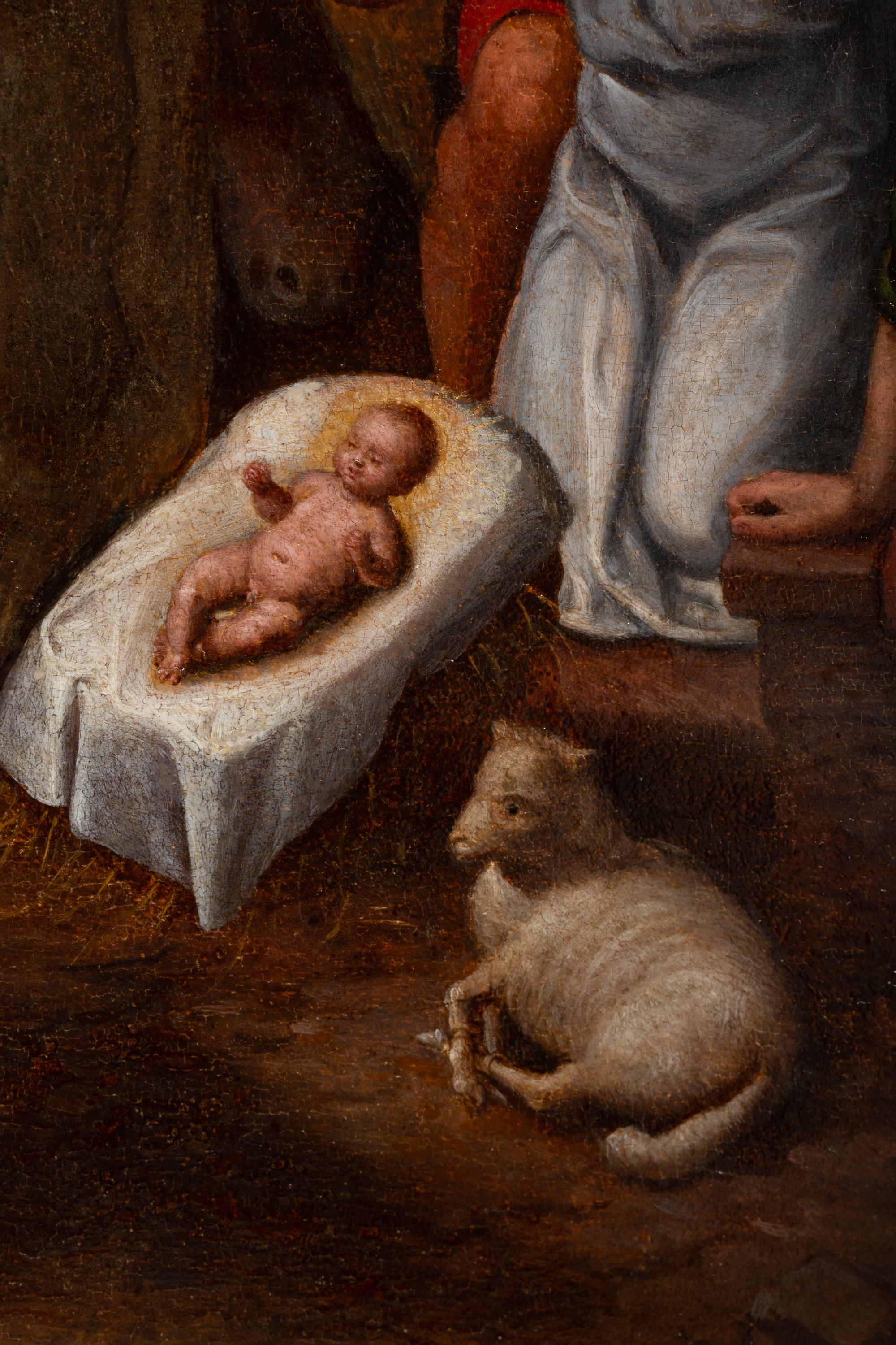 Adorazione dei pastori di Gillis Mostaert (1534 - 1598) Rinascimento fiammingo in vendita 8