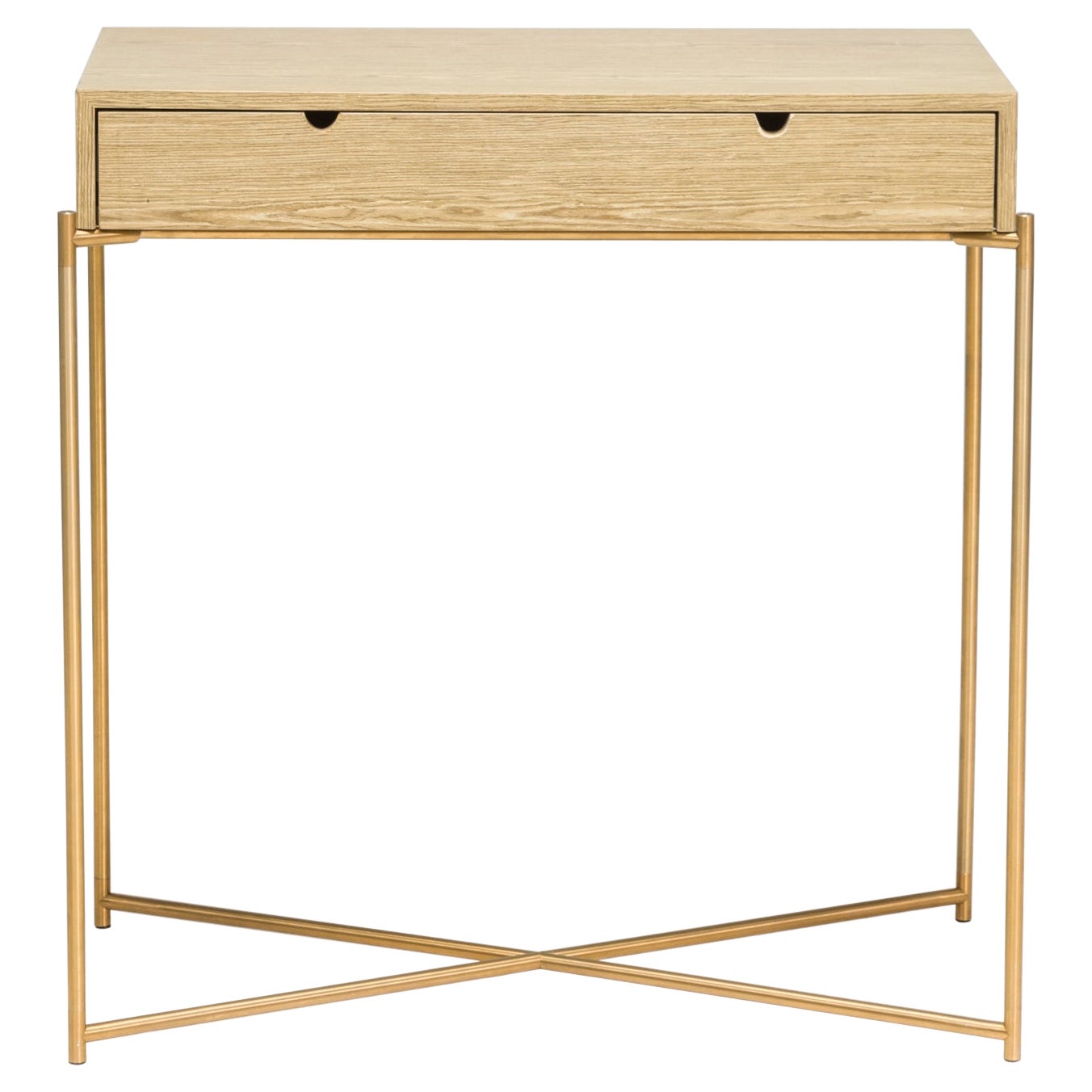 Gillmore Iris Drawer Grey Oak Console Table