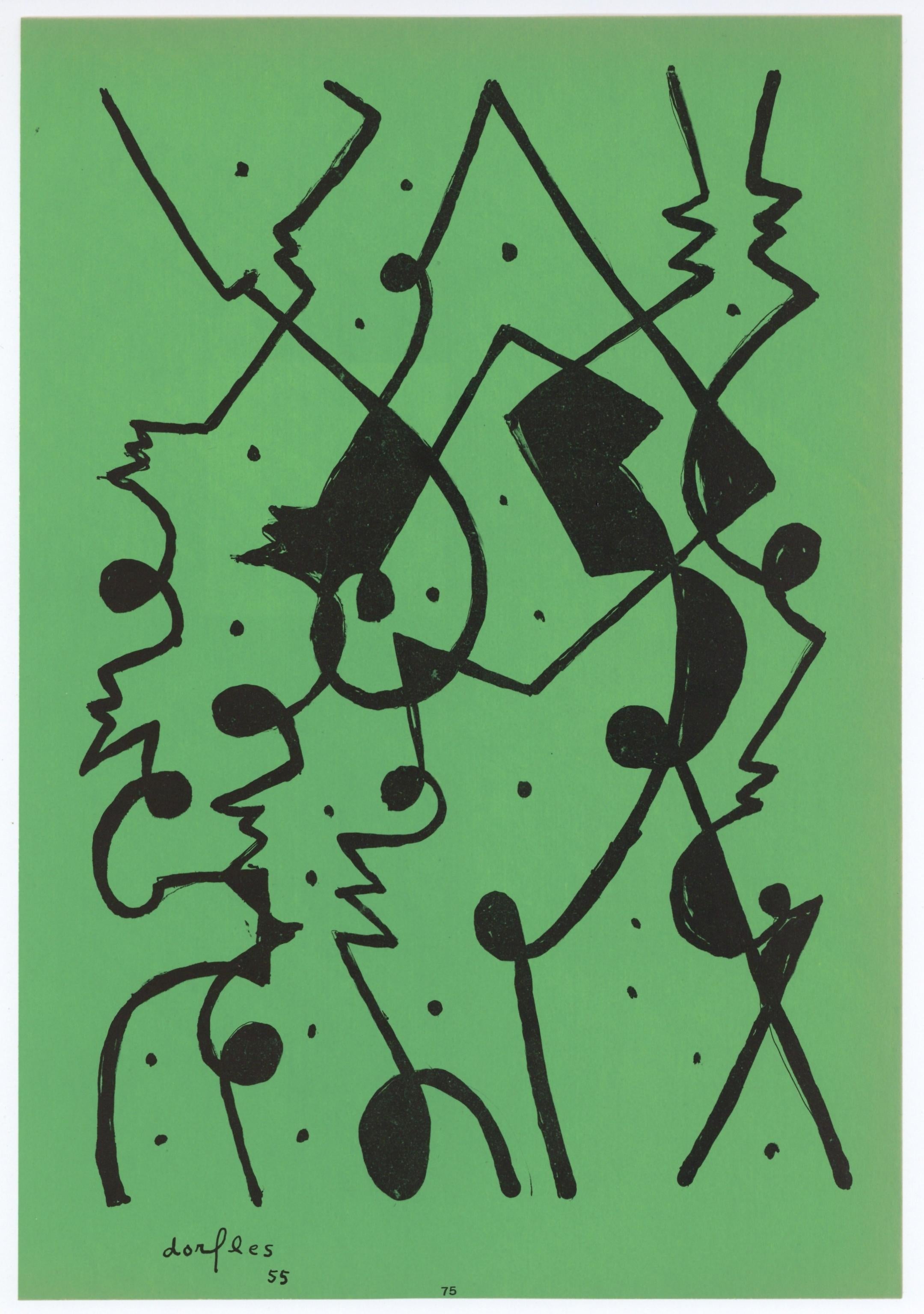 litografia originale - Print di Gillo Dorfles