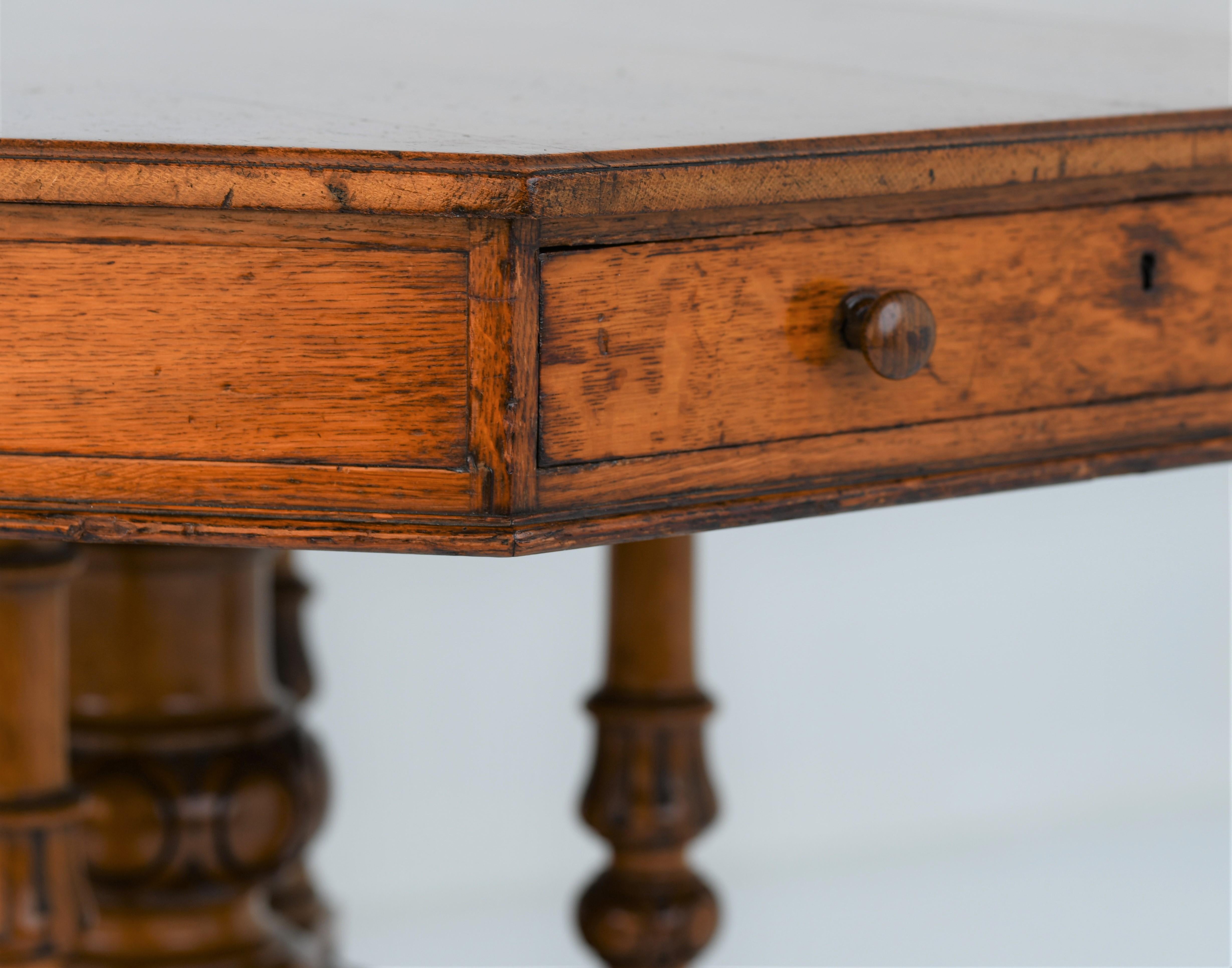 Aesthetic Movement Gillow and Co. Oak Octagonal Table, England, circa 1860 For Sale
