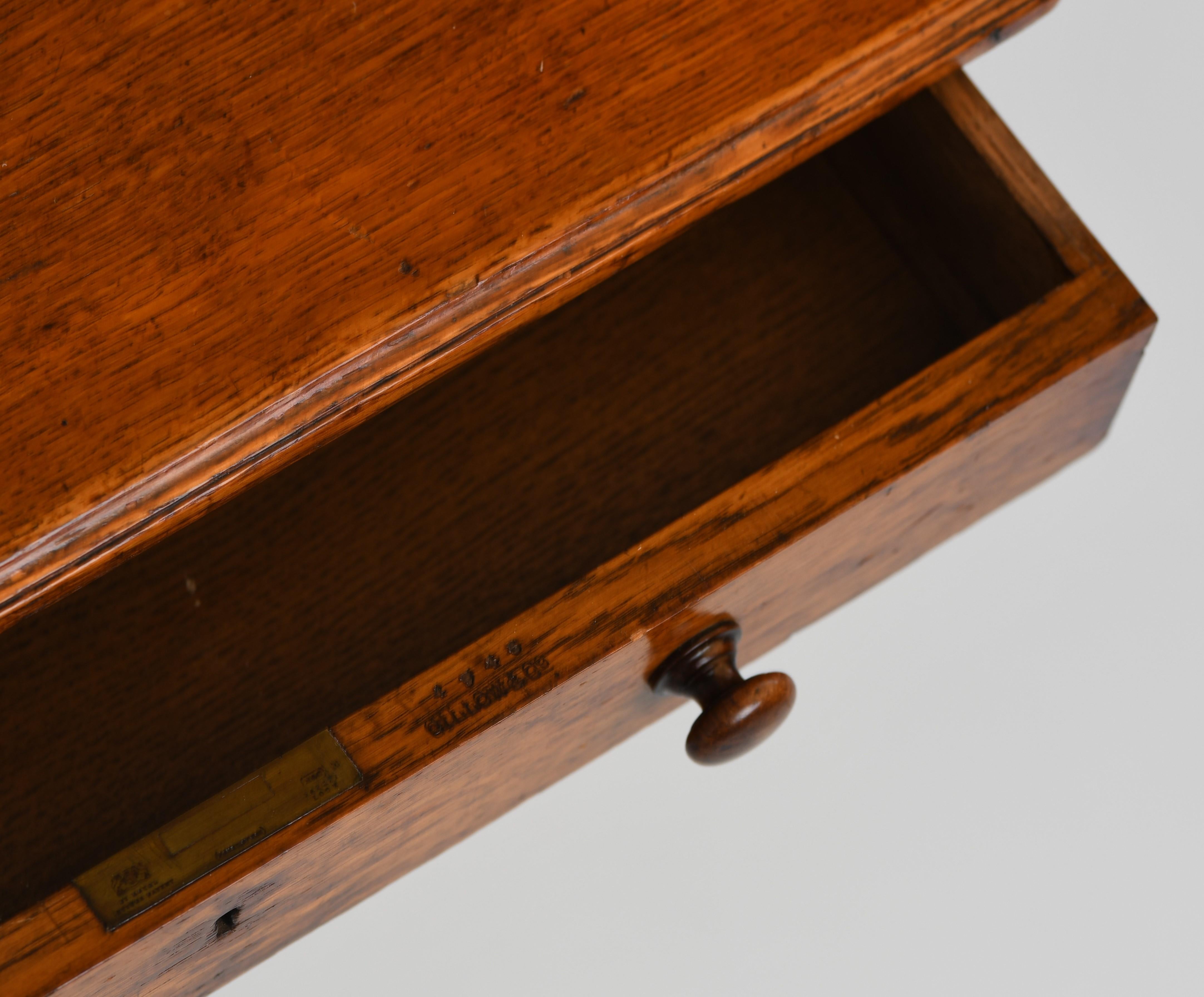 Mid-19th Century Gillow and Co. Oak Octagonal Table, England, circa 1860 For Sale