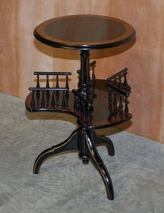 Gillow of Lancaster Aesthetic Movement Burr Walnut Amboyna Rotating Book Table