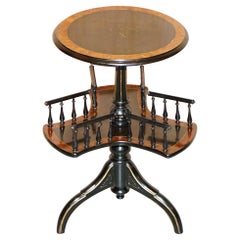 Gillow of Lancaster Aesthetic Movement Burr Walnut Amboyna Rotating Book Table