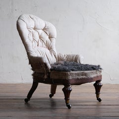 Gillows 19th Century Iron Back Nursing Armchair