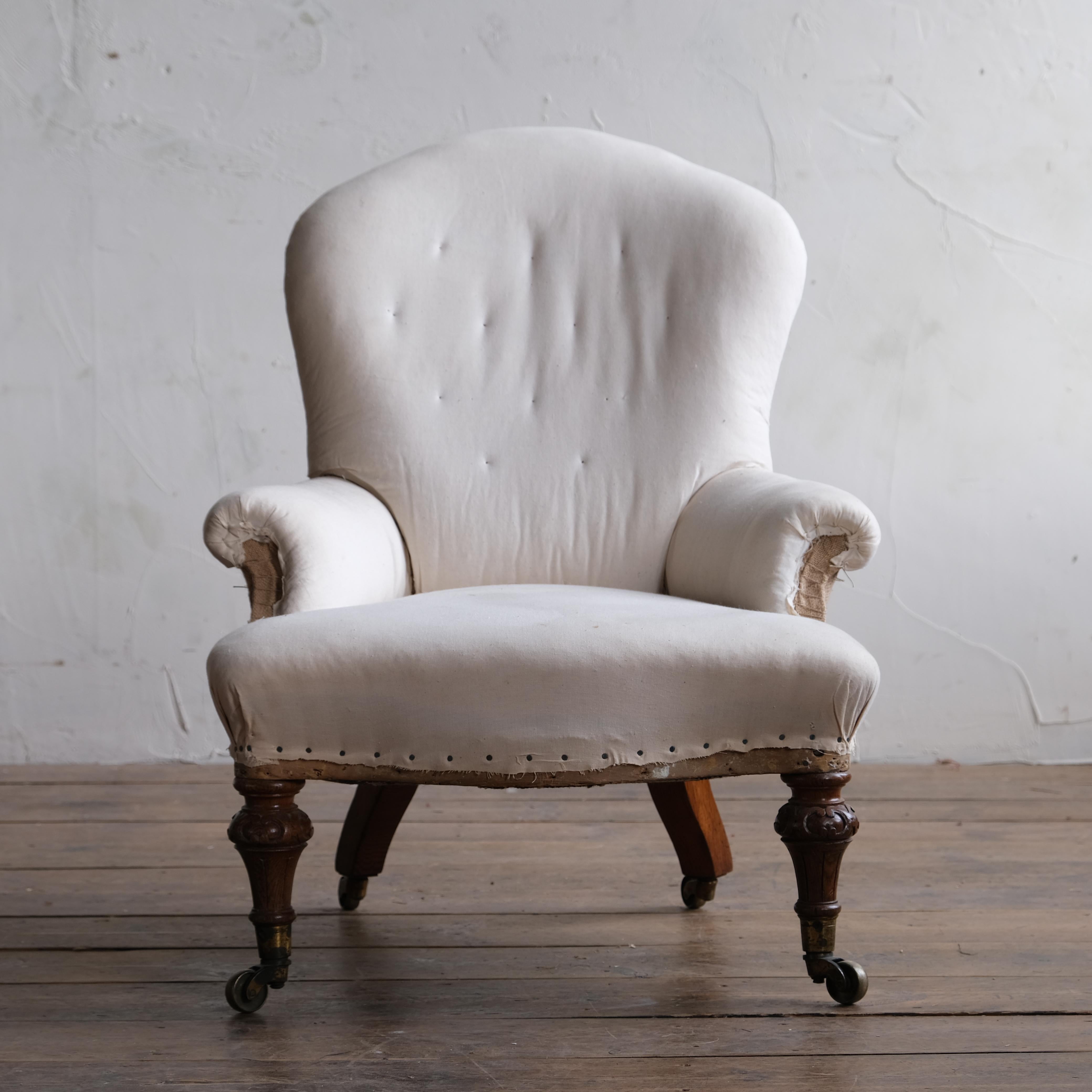 Victorian Gillows 19th Century Iron Back Nursing Armchair