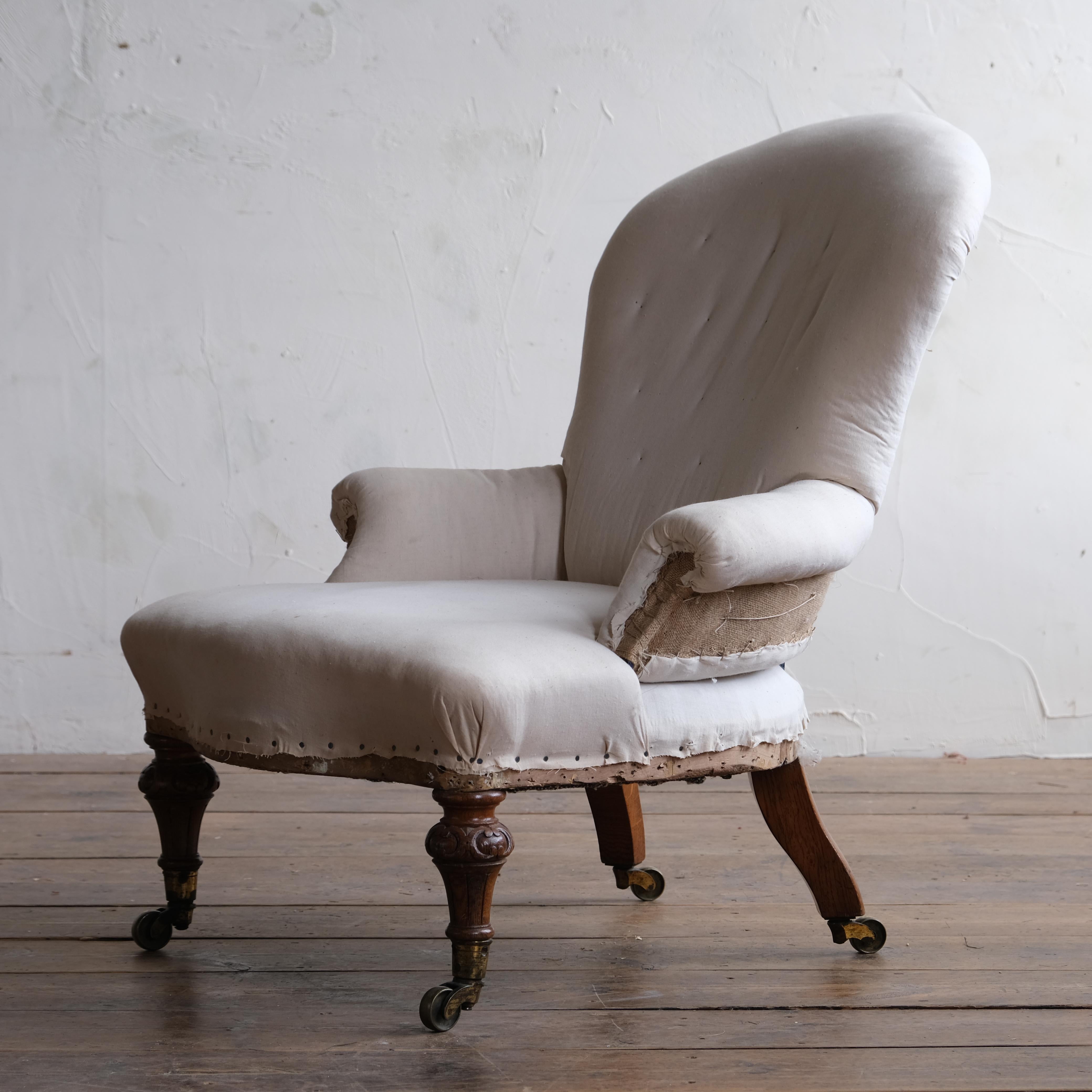 British Gillows 19th Century Iron Back Nursing Armchair