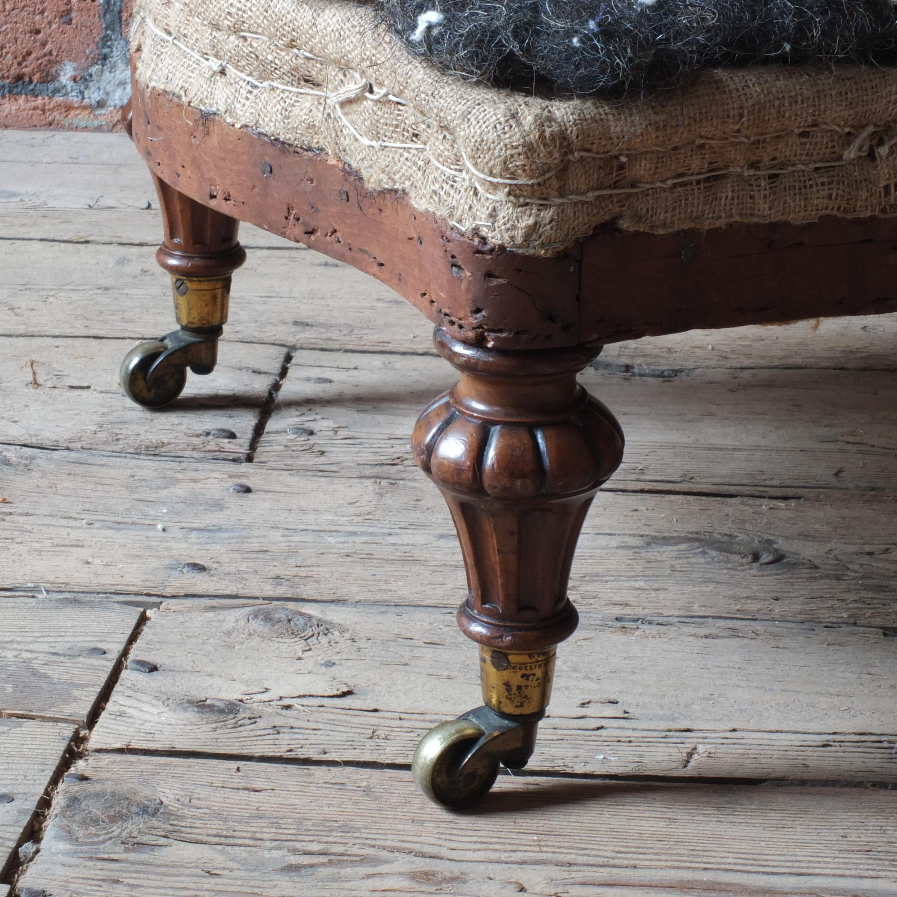 19th Century Gillows 19th century iron back nursing armchair