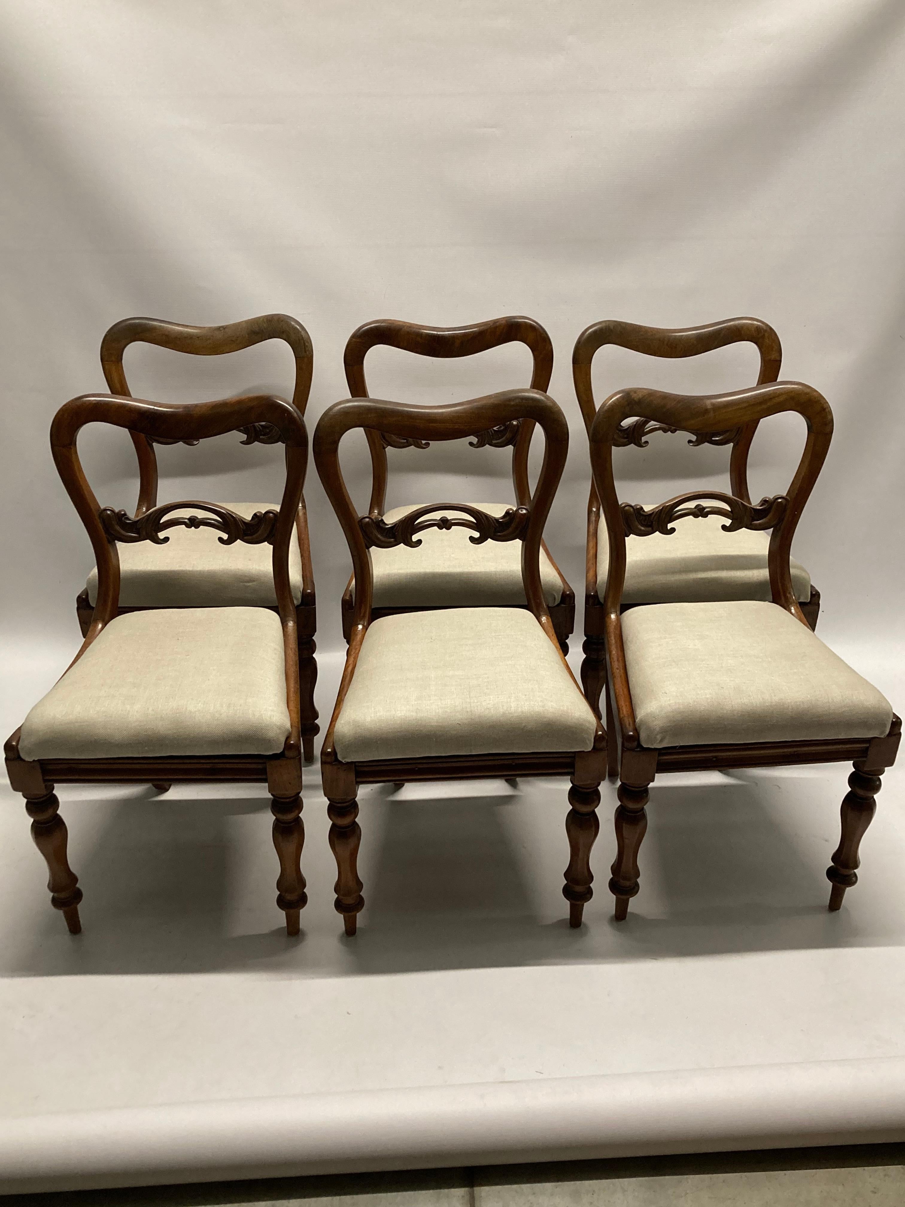 Gillows 'Attr.', Six 19th Century Victorian Mahogany Balloon Back Dining Chairs 10
