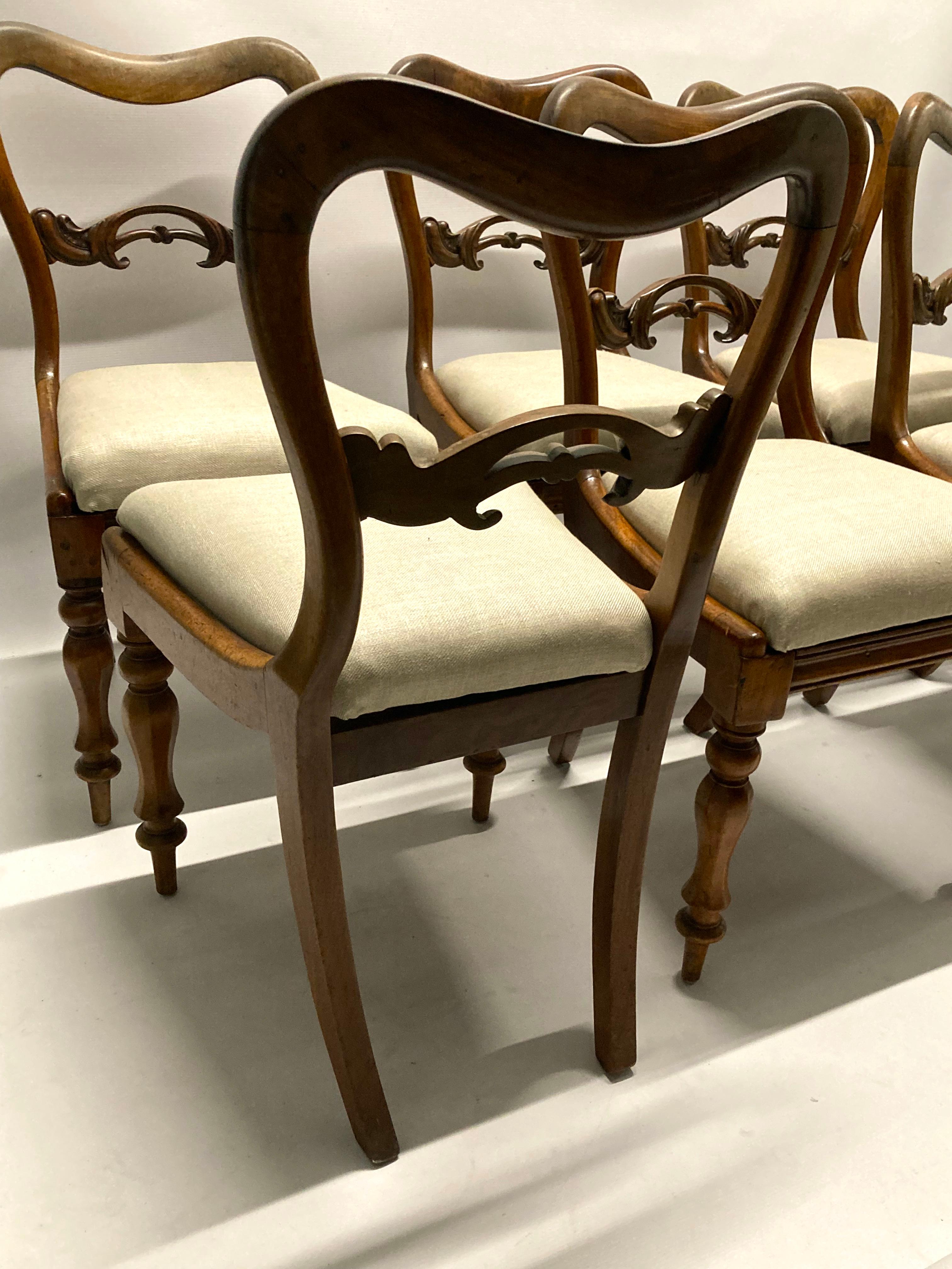 Gillows 'Attr.', Six 19th Century Victorian Mahogany Balloon Back Dining Chairs In Good Condition In London, GB