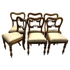Gillows 'Attr.', Six 19th Century Victorian Mahogany Balloon Back Dining Chairs
