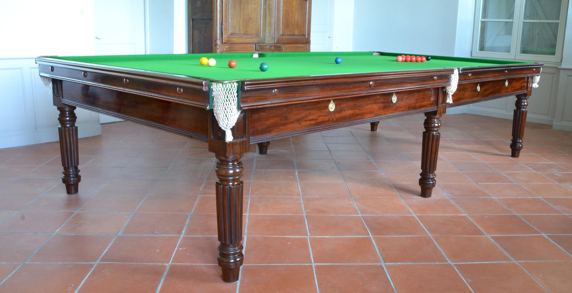 Regency Table de billard ou de snooker Gillows, vers 1820 en vente