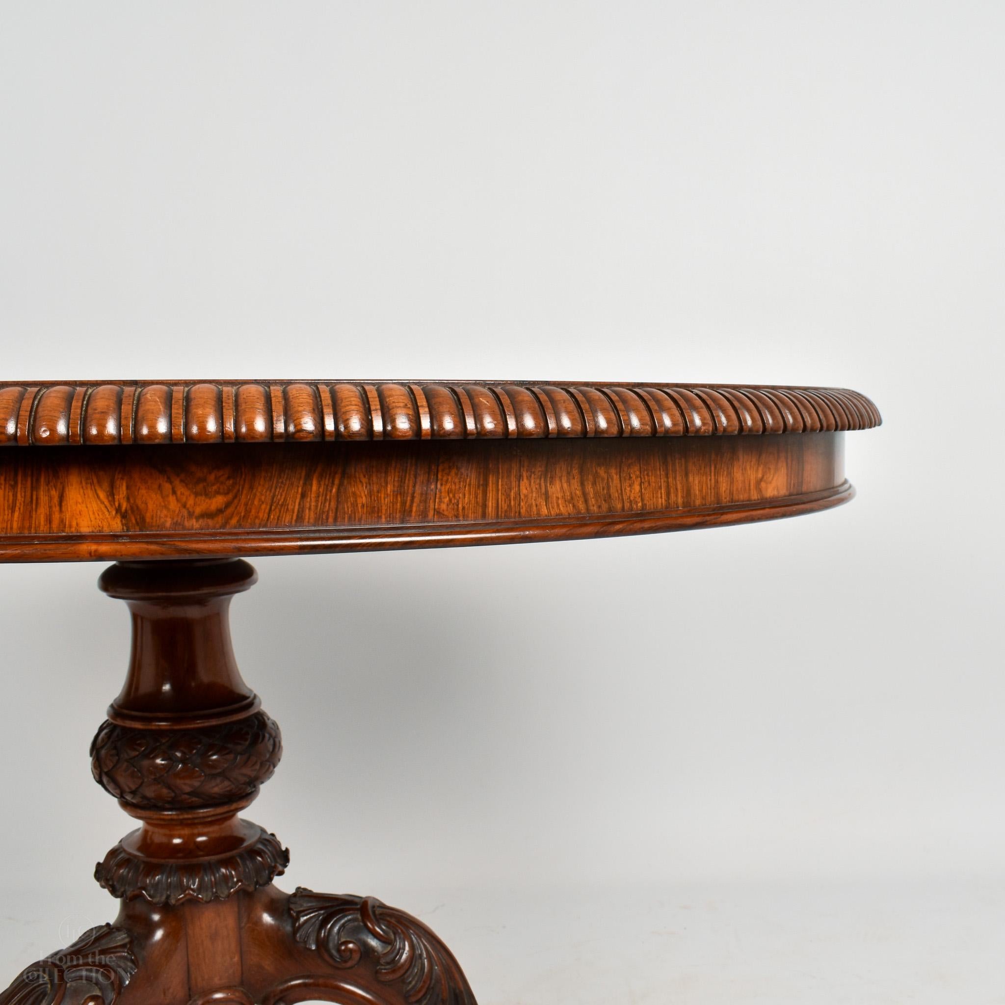 XIXe siècle Table centrale Gillows en bois de rose, vers 1840 en vente