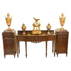 Gillows Console Table Pedestal Stand Set Mahogany Adams, 1880