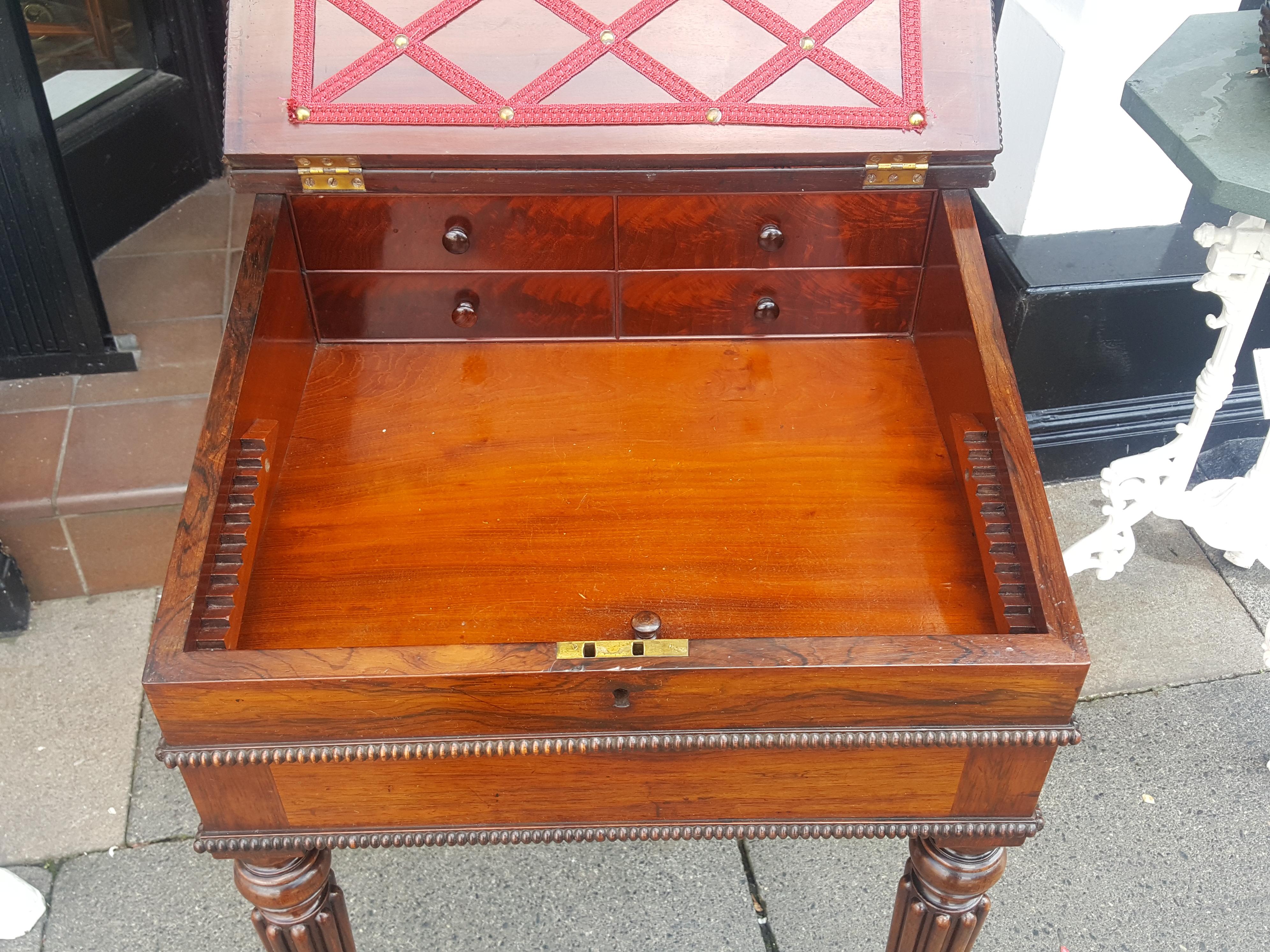 Gillows Early Victorian Rosewood Writing Table 1
