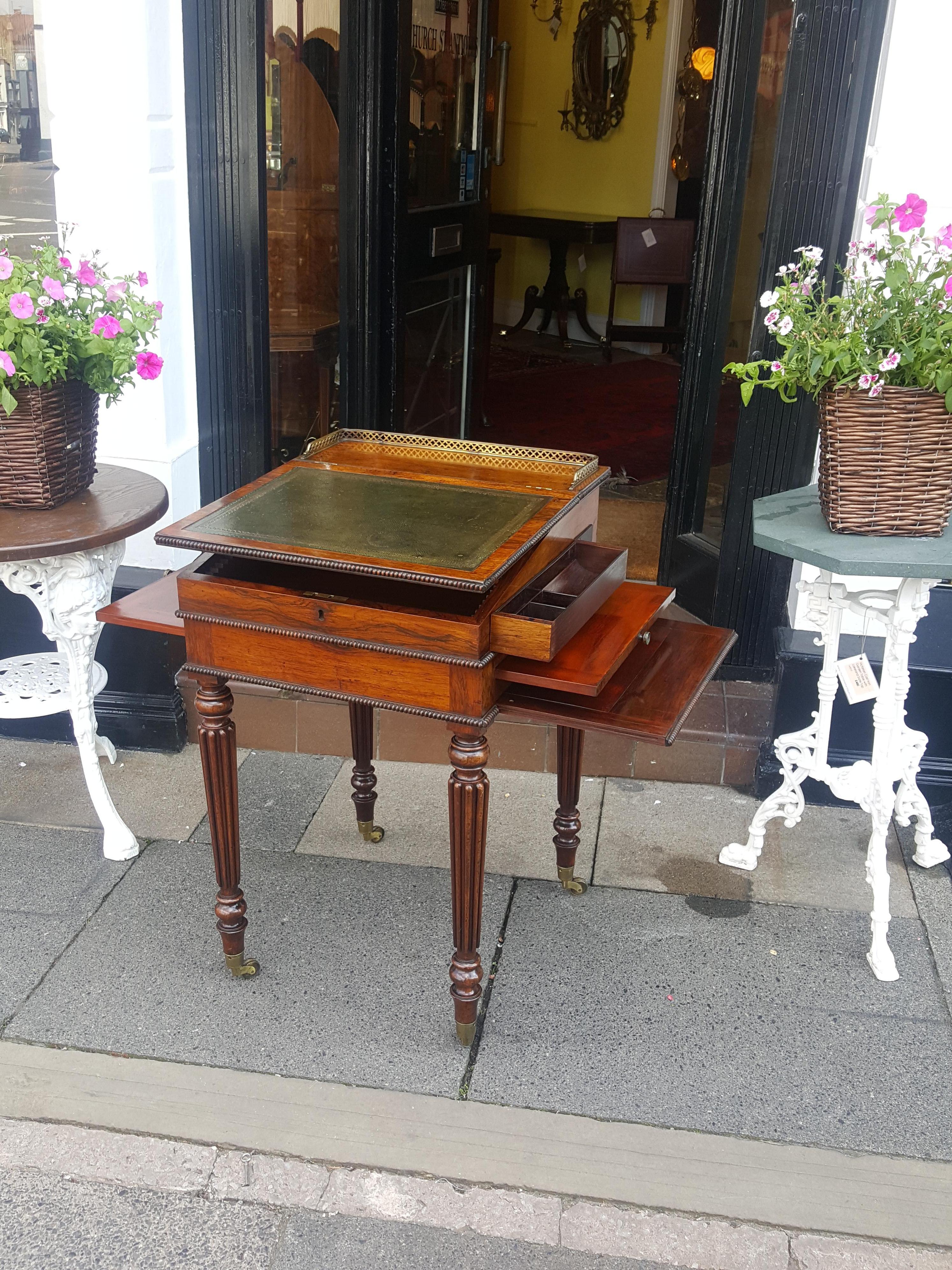 Gillows Early Victorian Rosewood Writing Table 2