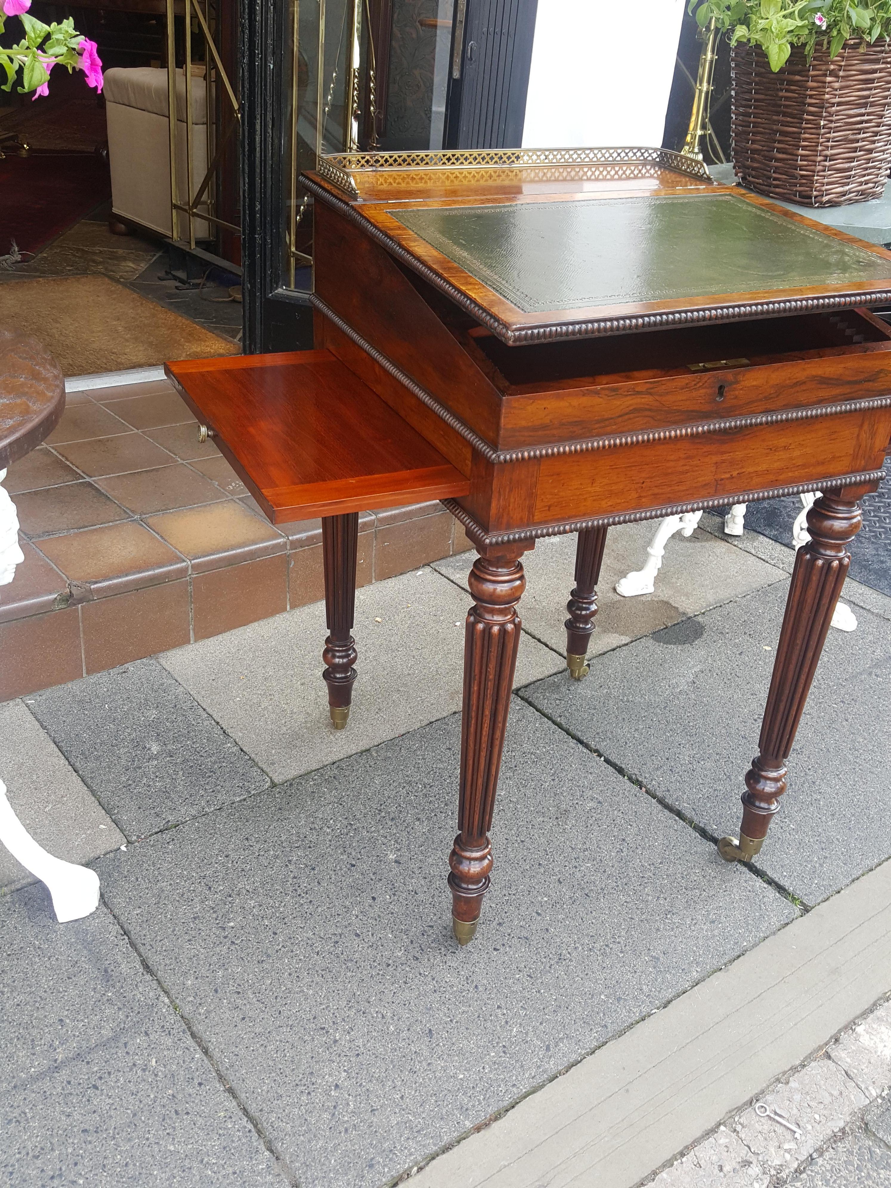 Gillows Early Victorian Rosewood Writing Table 3