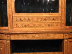 Gillows Exhibition Quality Satinwood Marquetry Inlaid Double Height Victorian