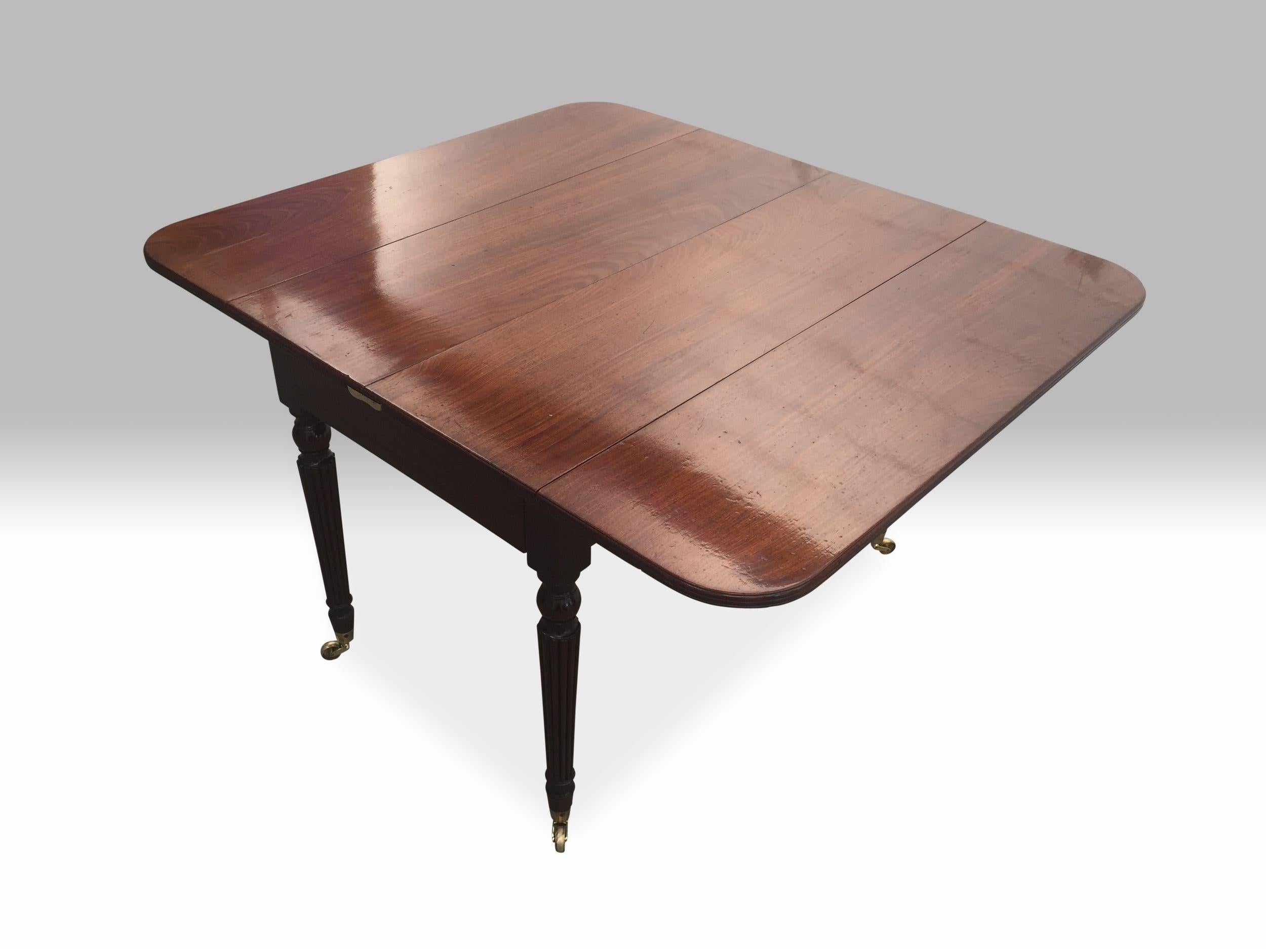 English Gillows Imperial Patent Mahogany Dining Table For Sale