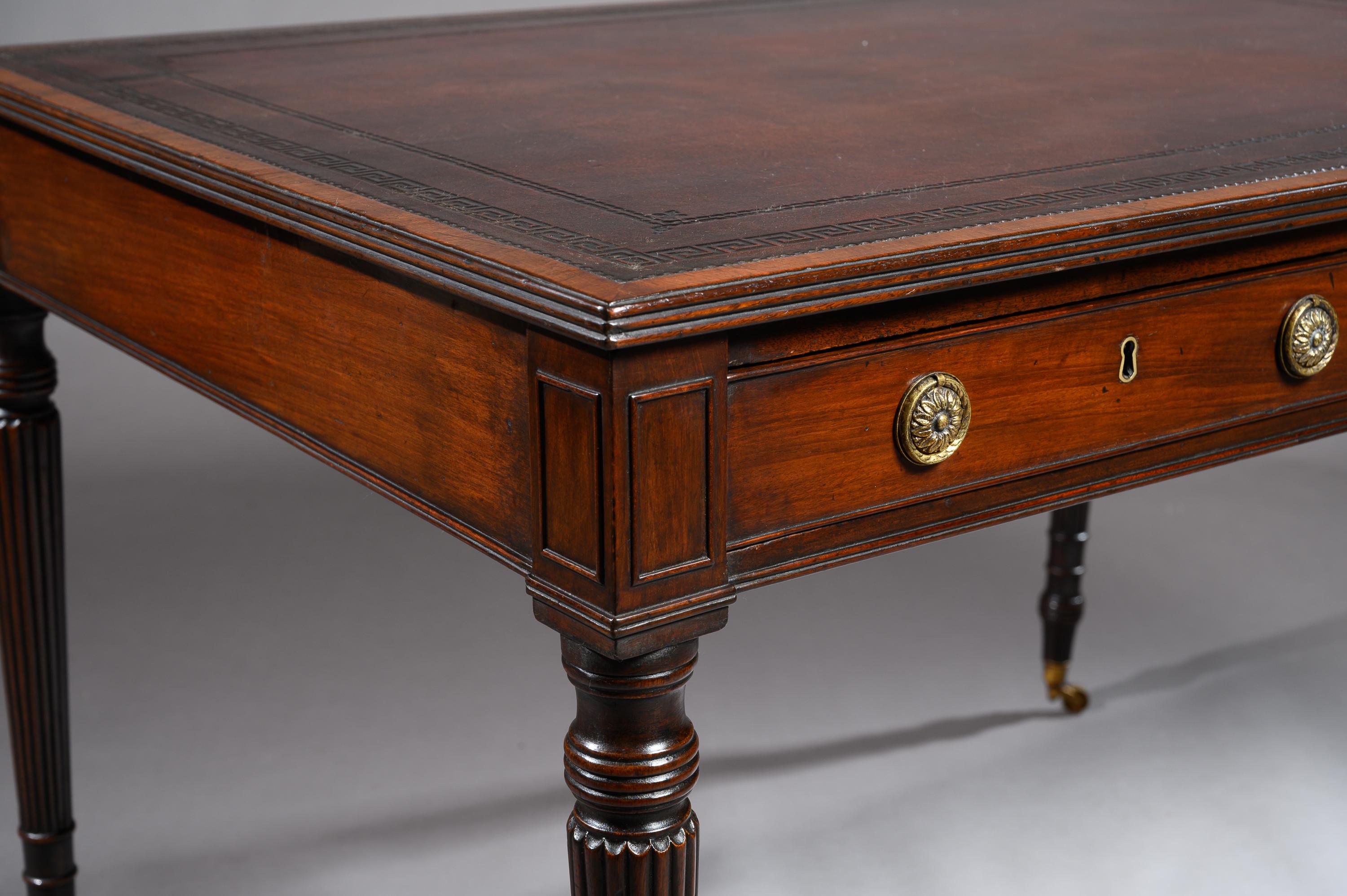 Gillows Late George III Mahogany Partners Writing Table 2