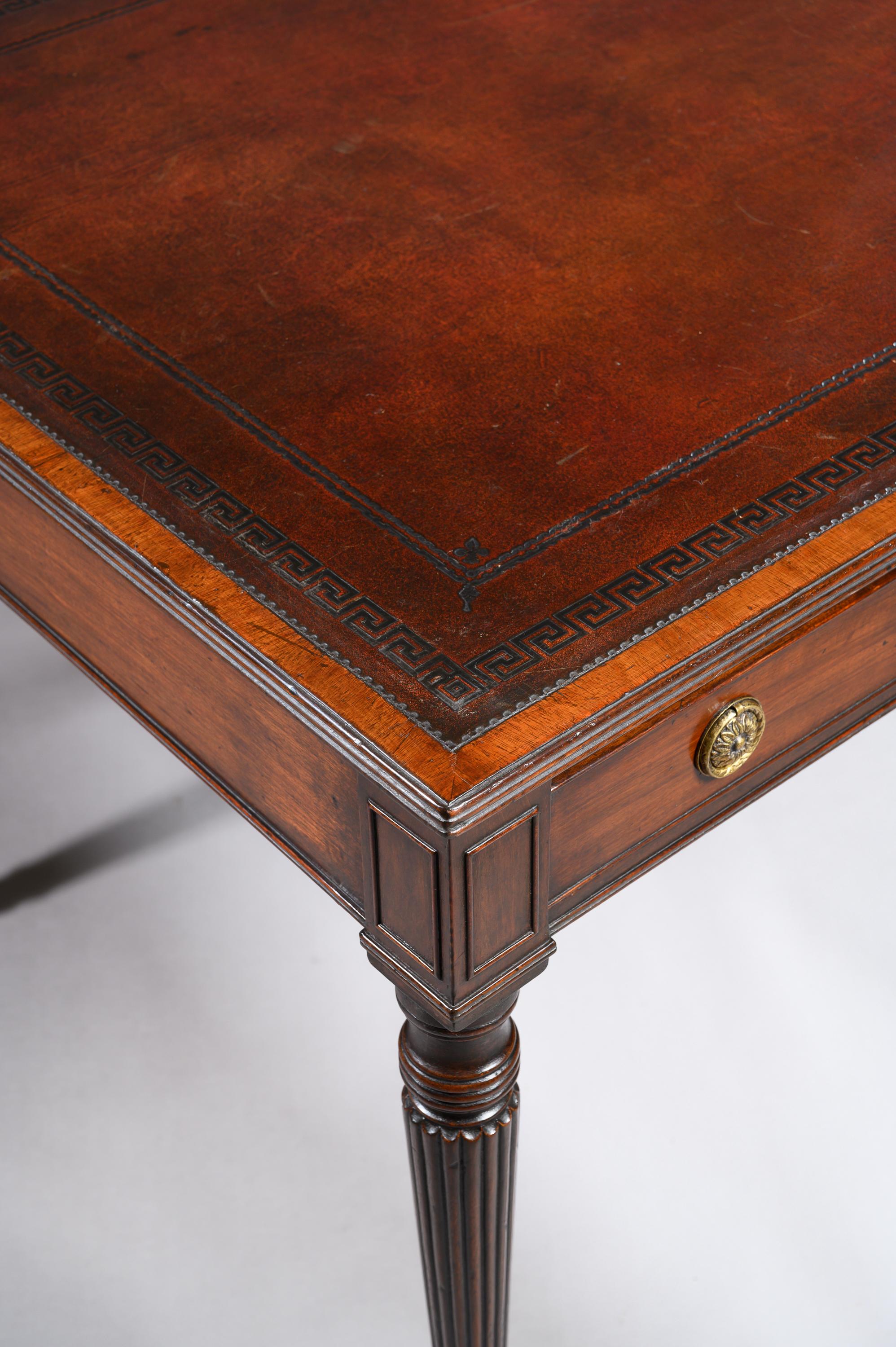 Gillows Late George III Mahogany Partners Writing Table 3