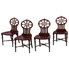 Used Gillows Magnificent and Rare Set of Mahogany Hall Chairs, circa 1790