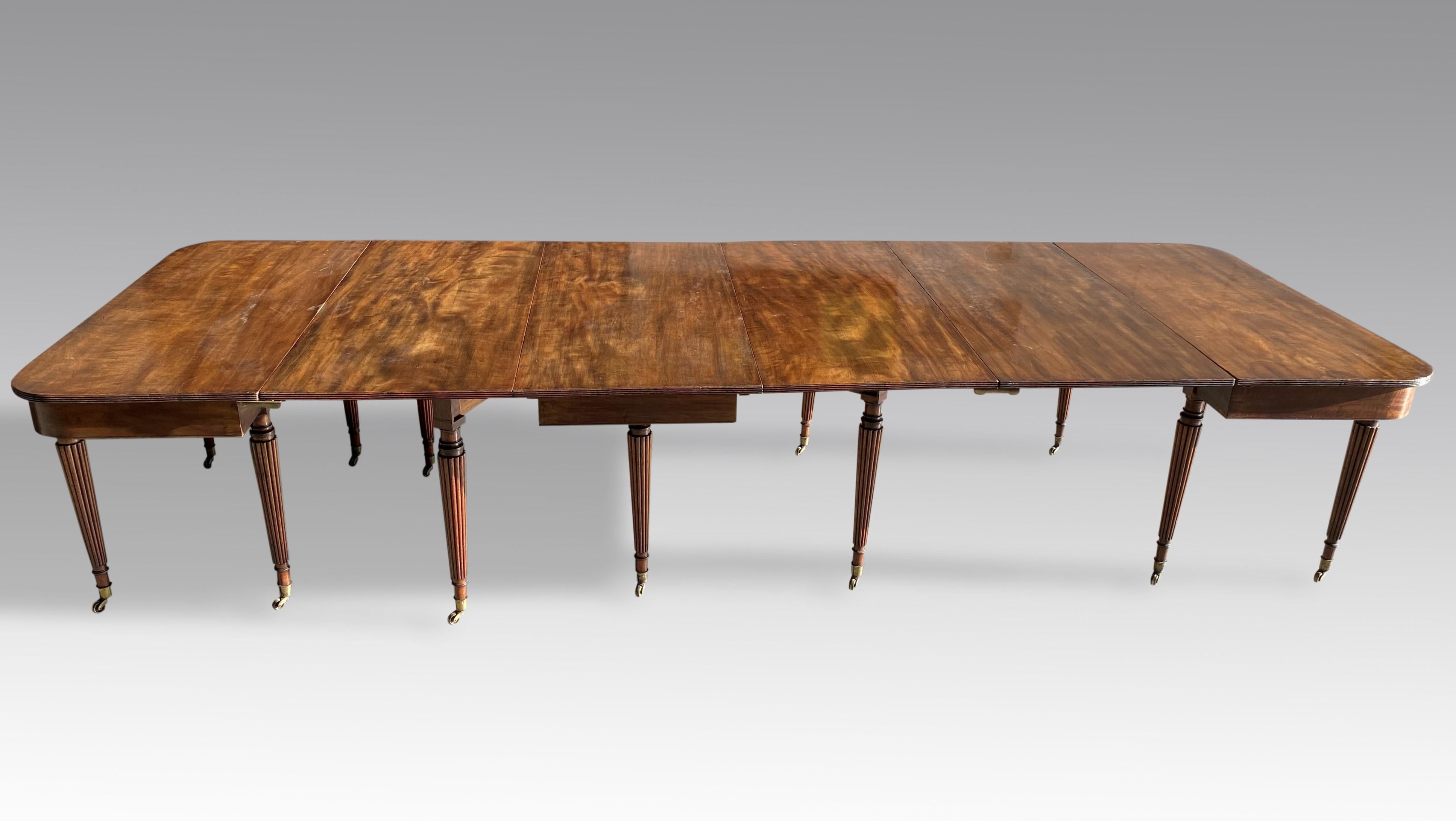 Gillows Mahogany extending Dining Table In Good Condition For Sale In Folkestone, GB