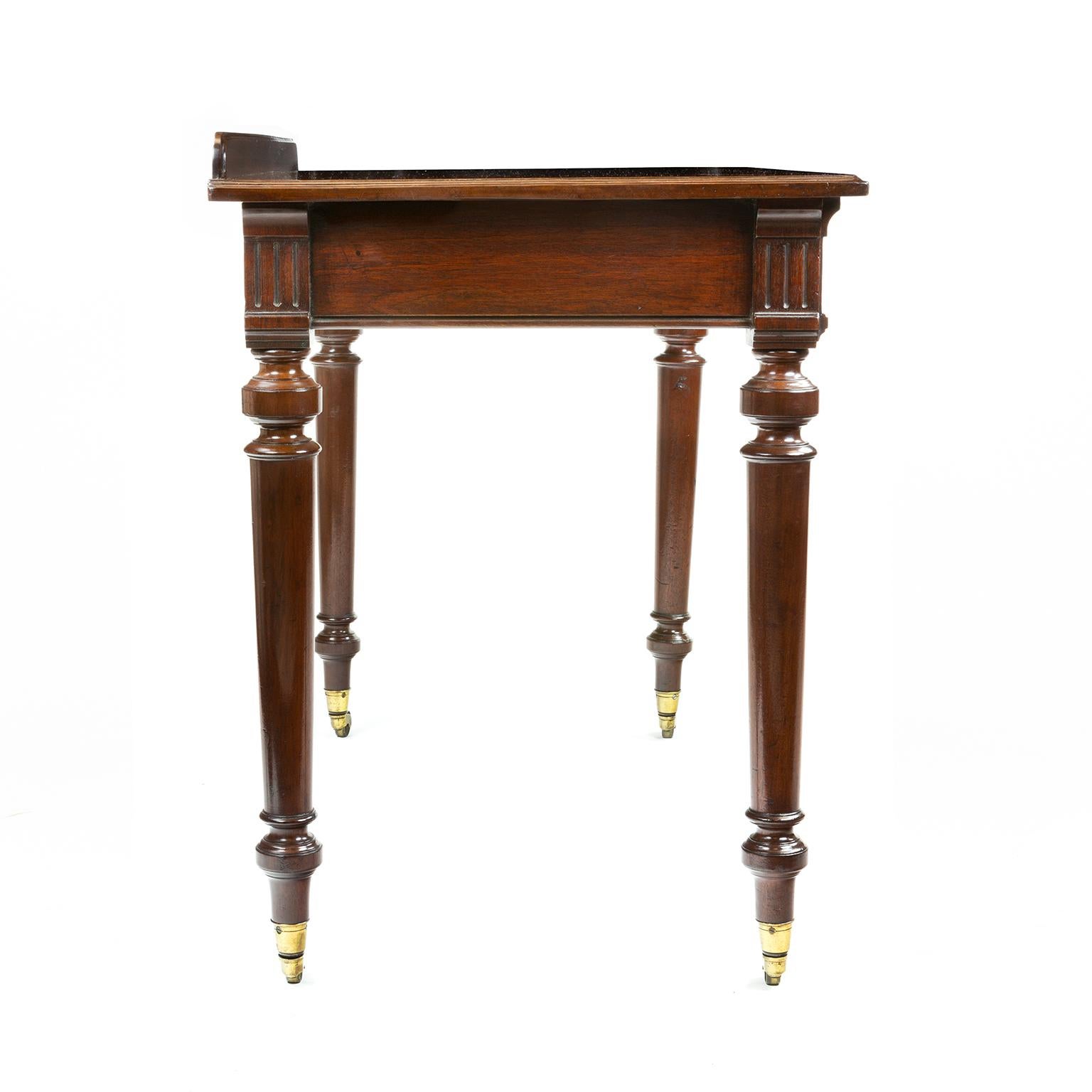 Mid-18th Century Gillows Mahogany Two Draw Side or Writing Table, 1860/70