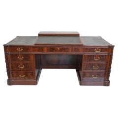 Antique Gillows - Mid 19thC Mahogany Twin Pedestal Desk